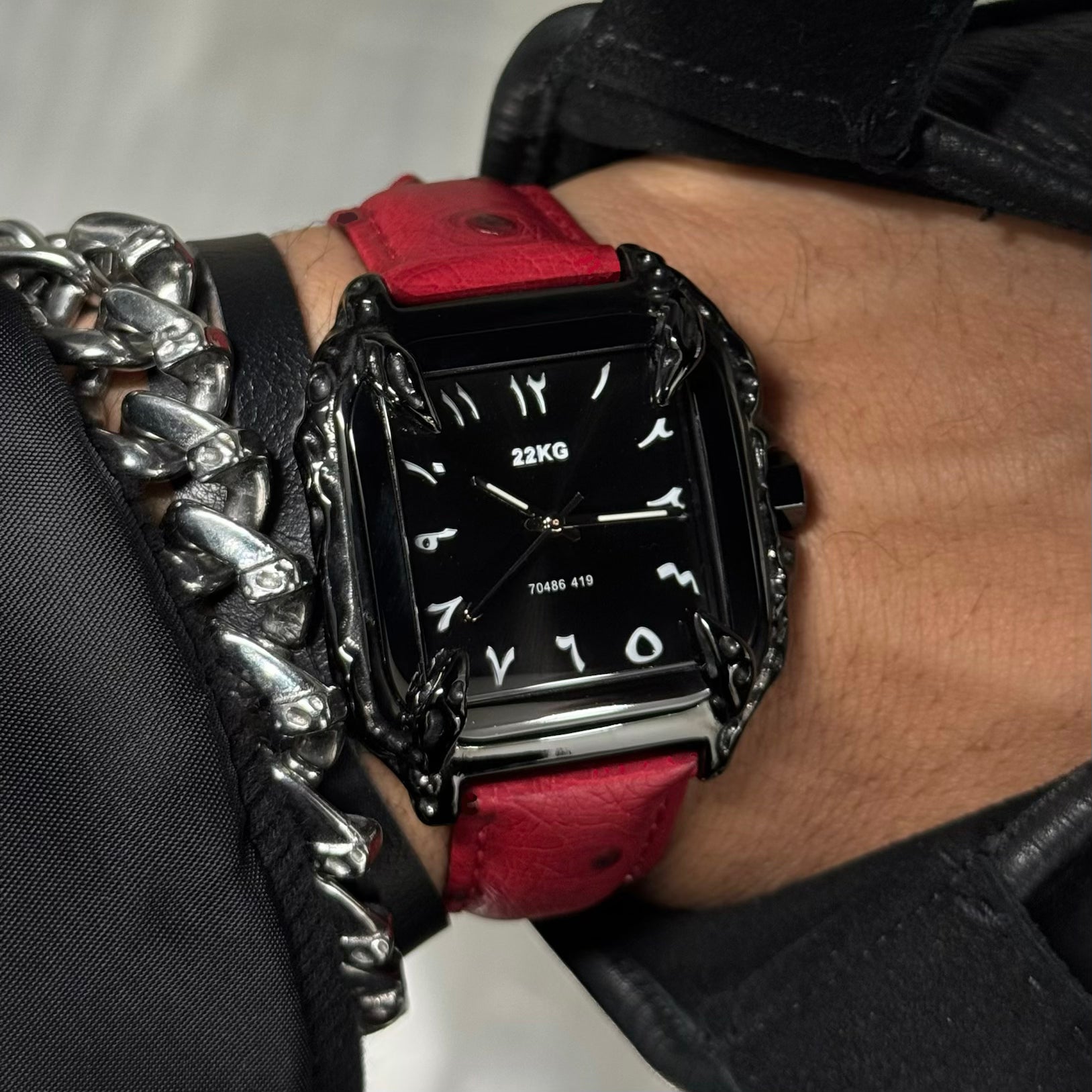 CANINE WATCH® OSTRICH SERIES - BLACK DIAL