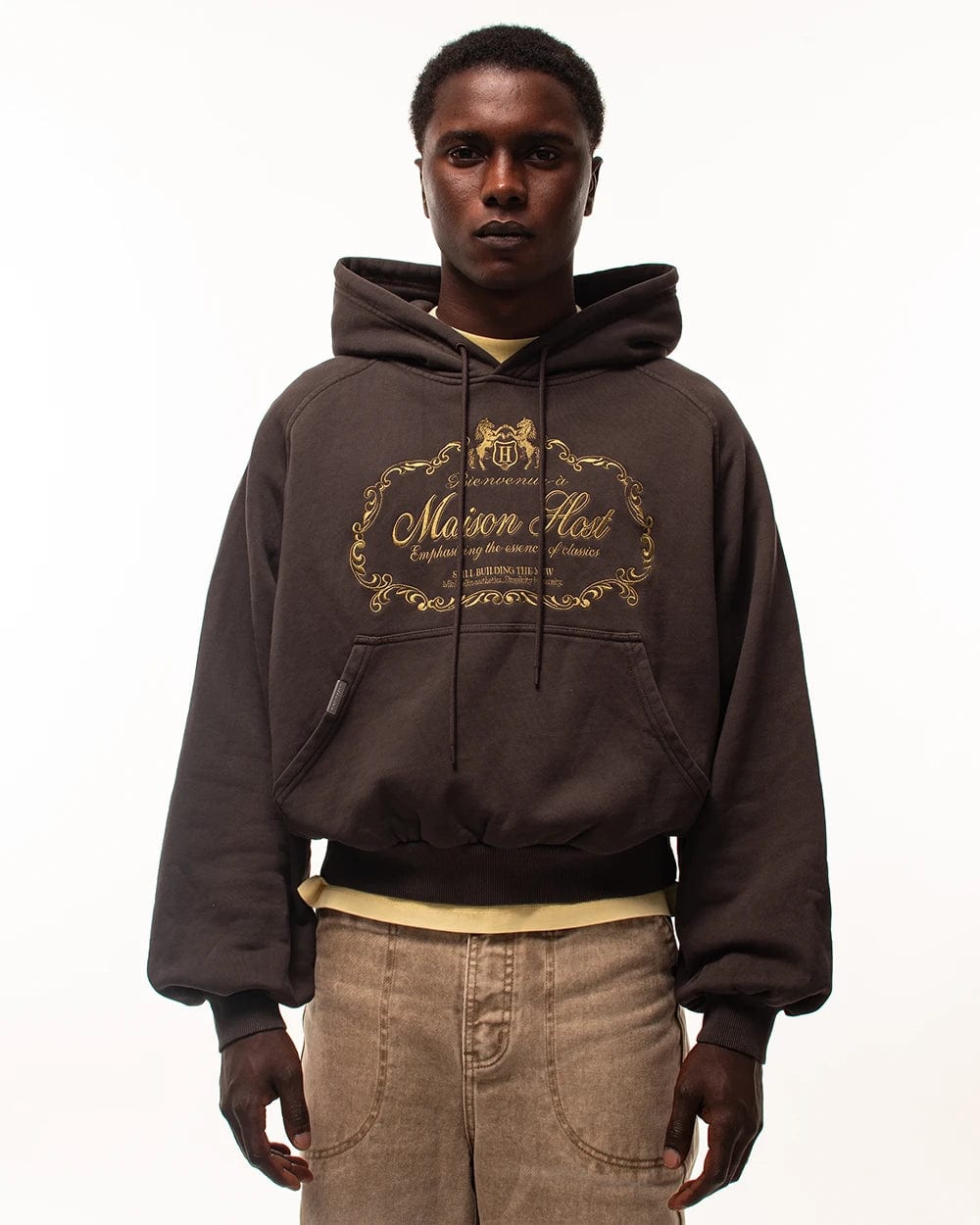 BIENVENUE HOODIE CHOCOLATE