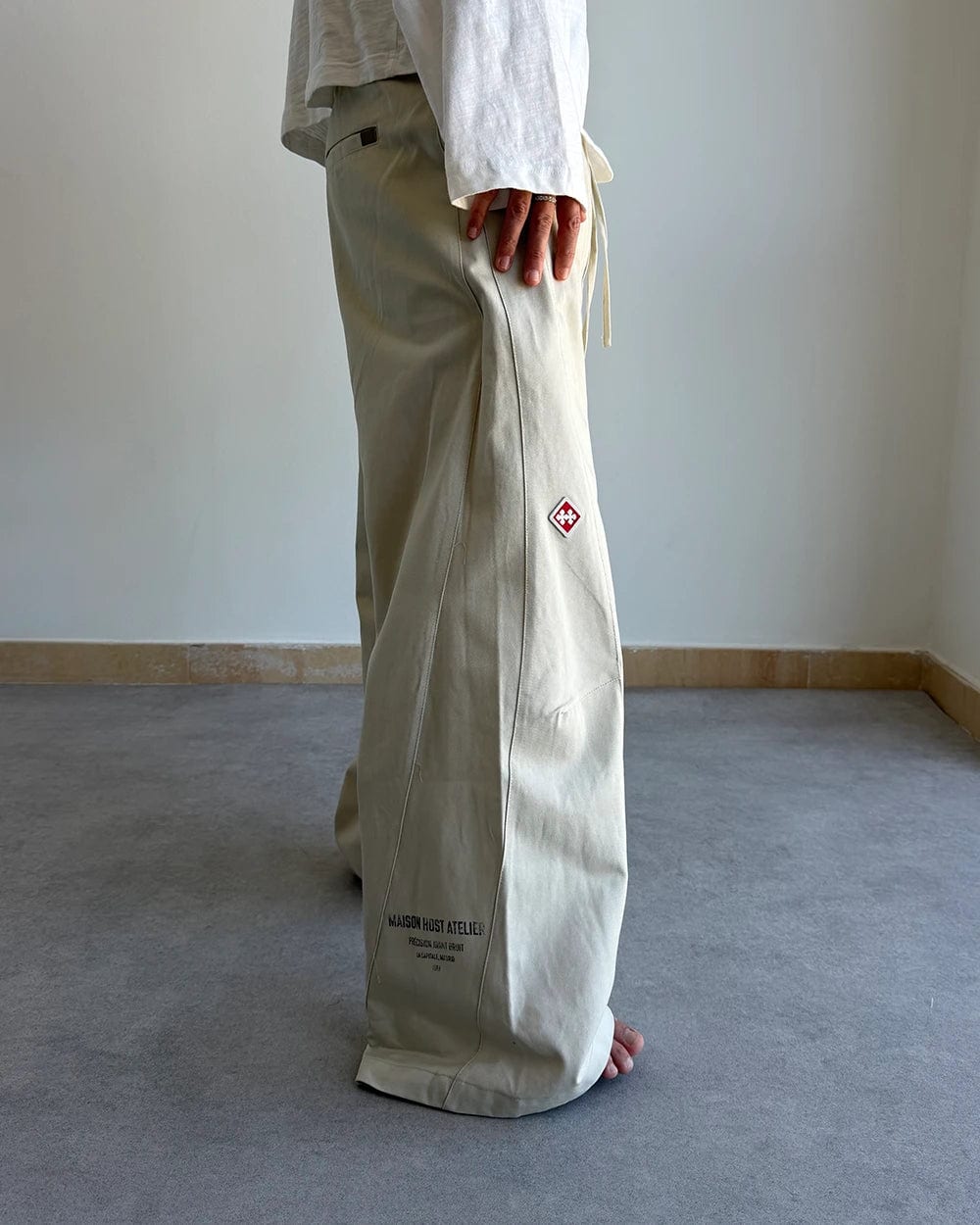 COTTON PATCH ECRU PANTS