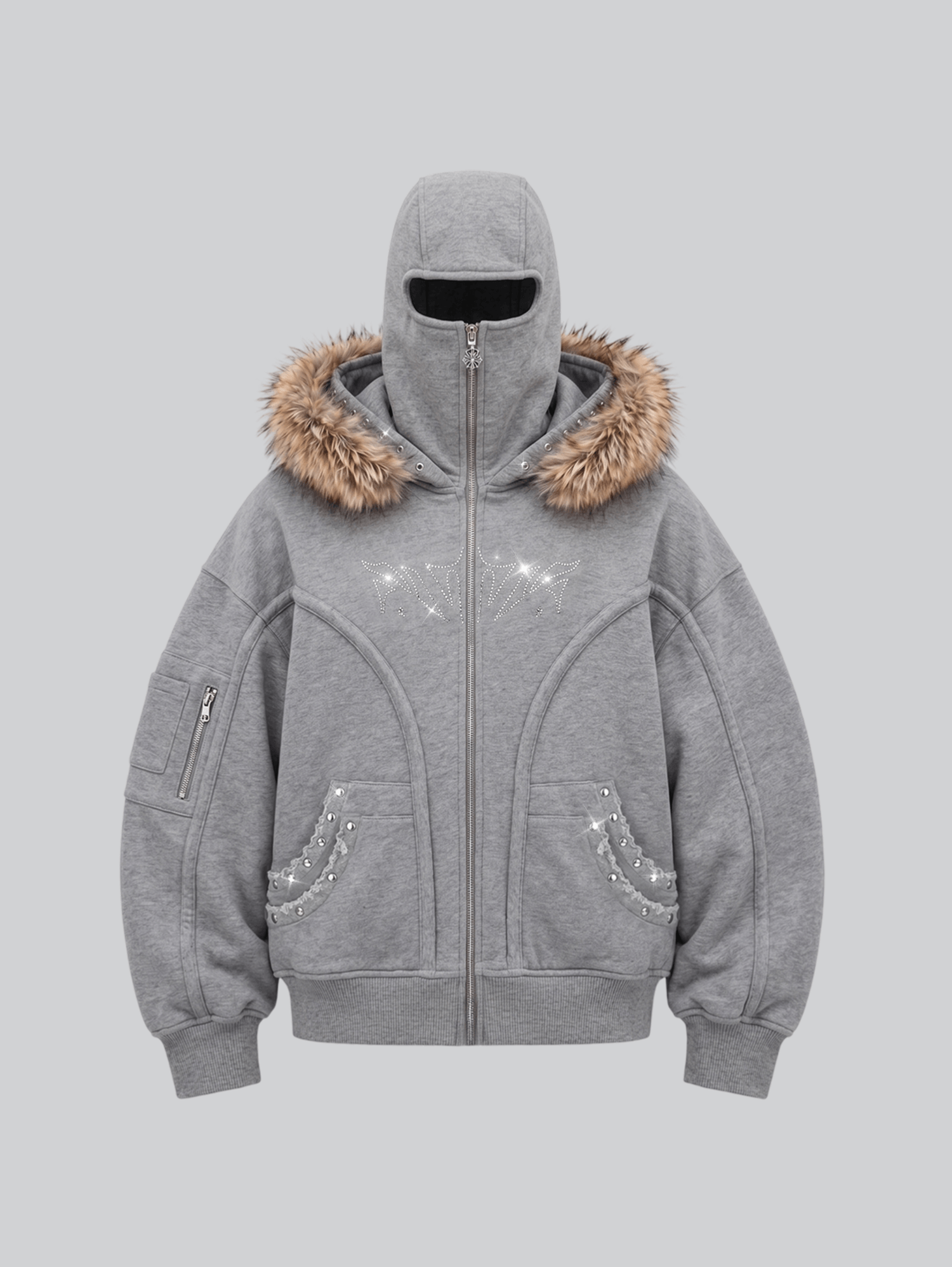 Fur Phantom Hoodie Grey