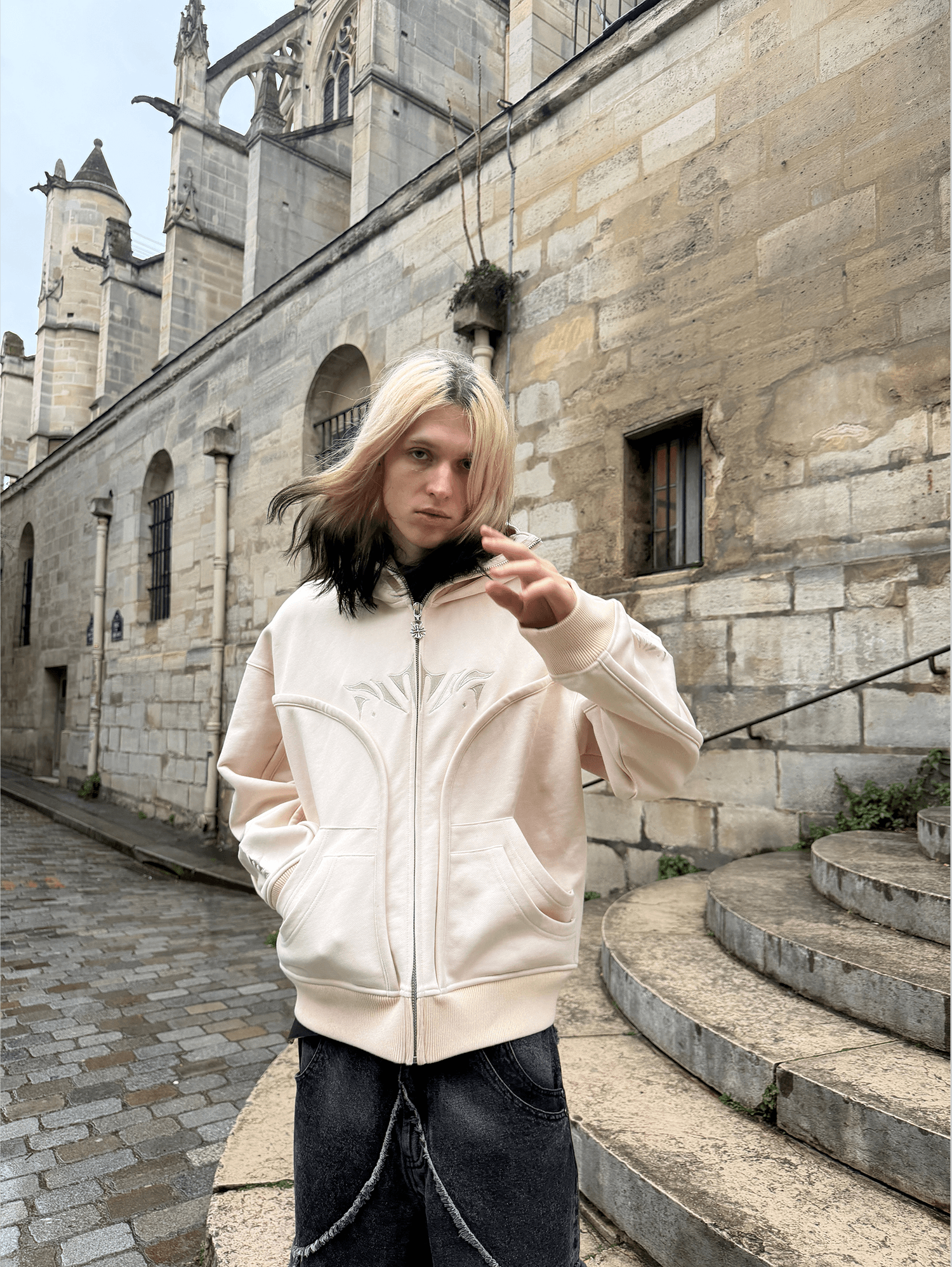 Beige Phantom Hoodie