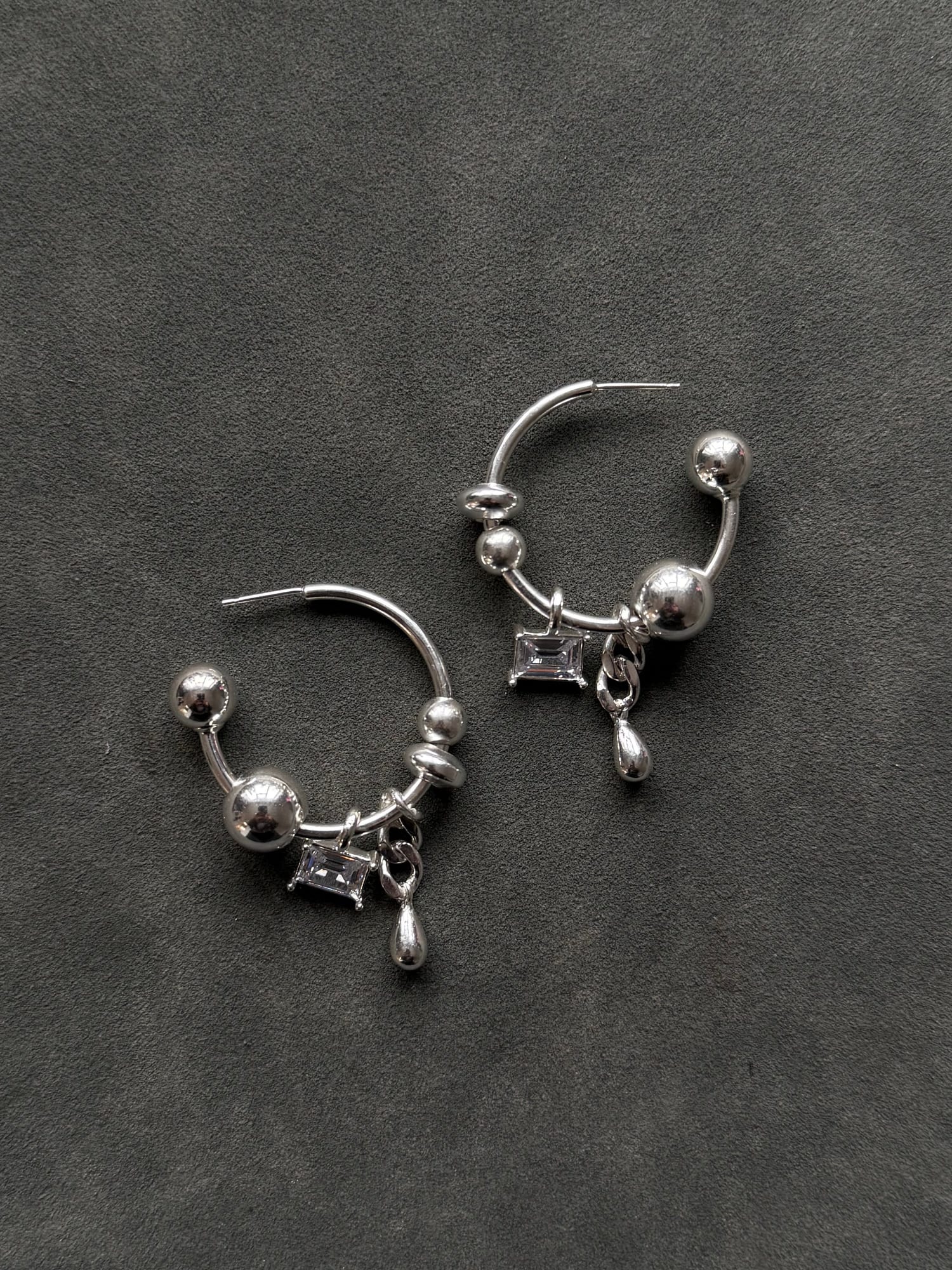 CHARM HOOPS - more gemstones available