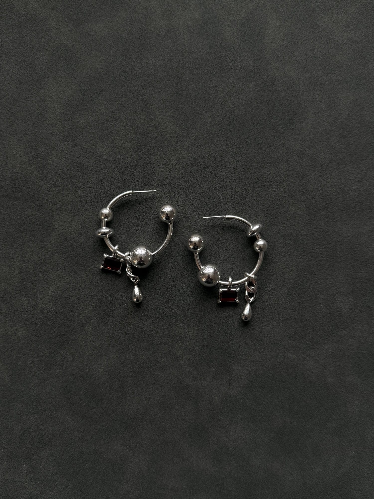 CHARM HOOPS - more gemstones available