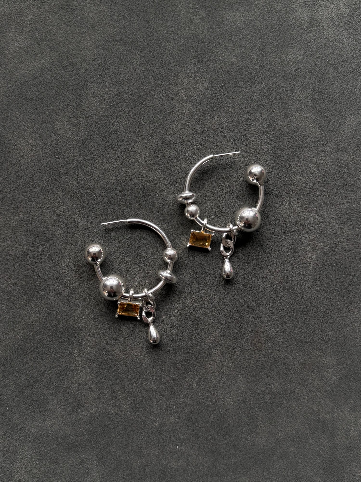 CHARM HOOPS - more gemstones available