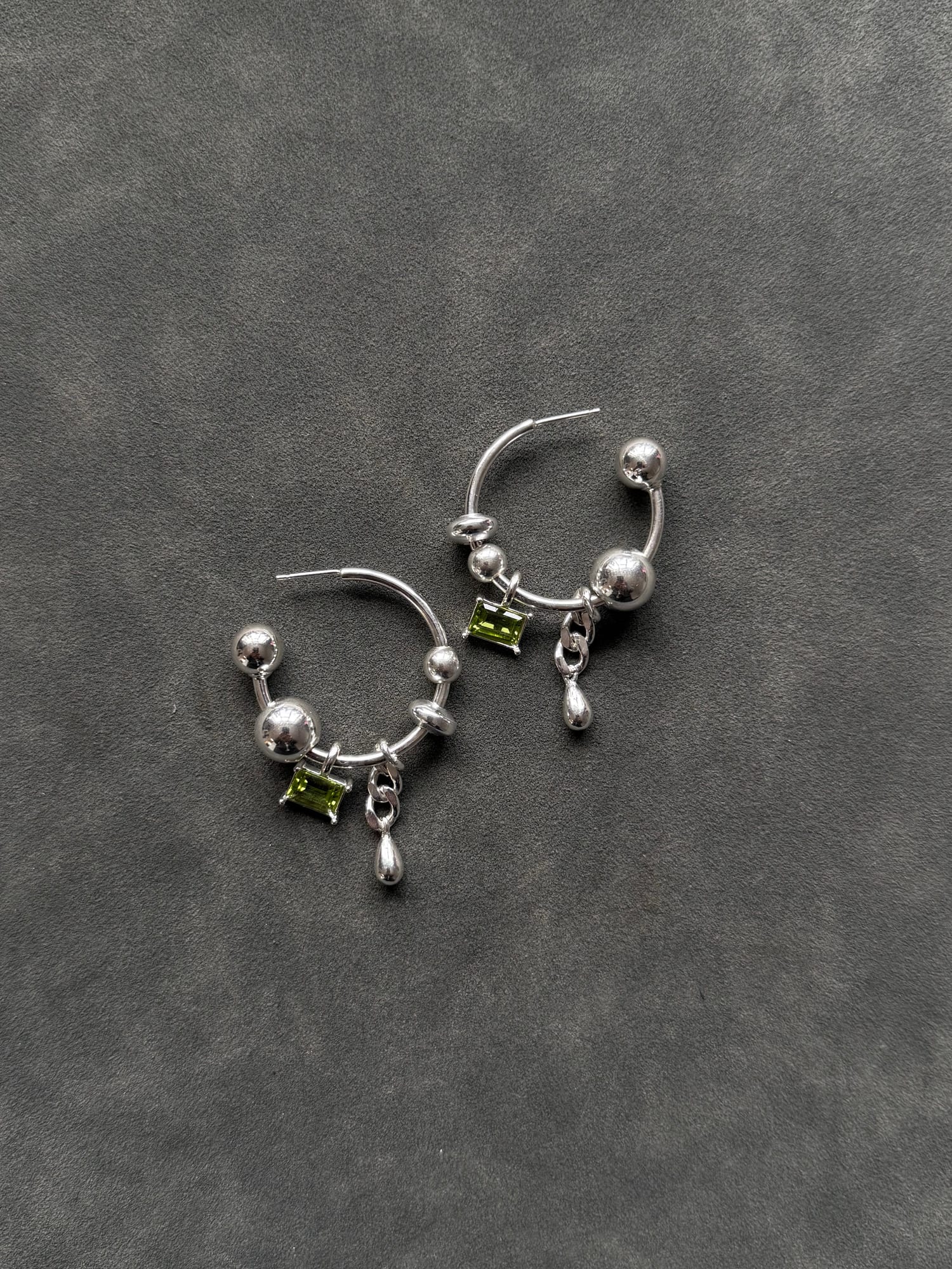 CHARM HOOPS - more gemstones available