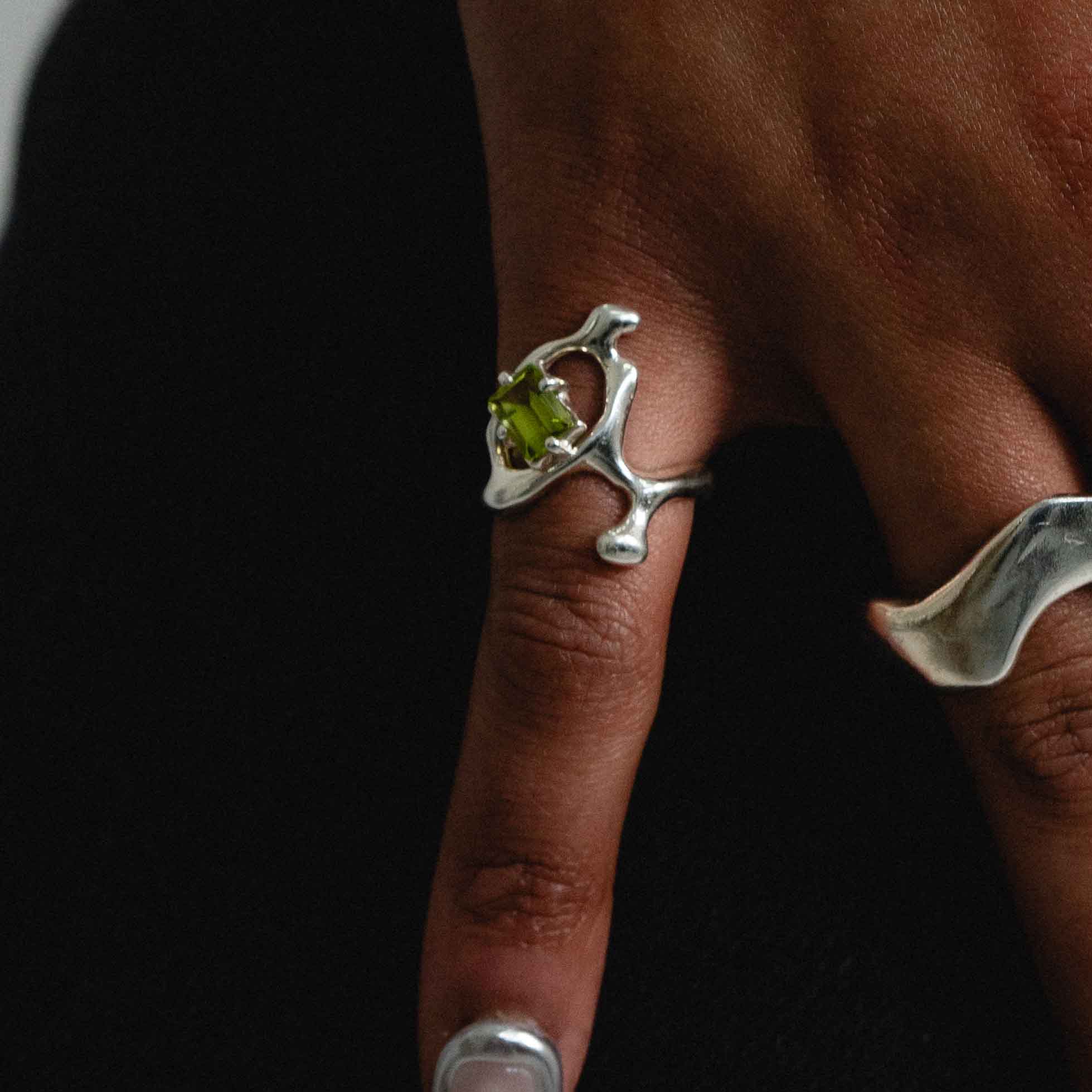 002 ALIEN RING - more gemstones available