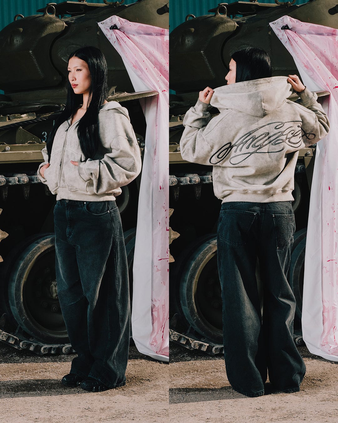 INK ZIP-HOODIE