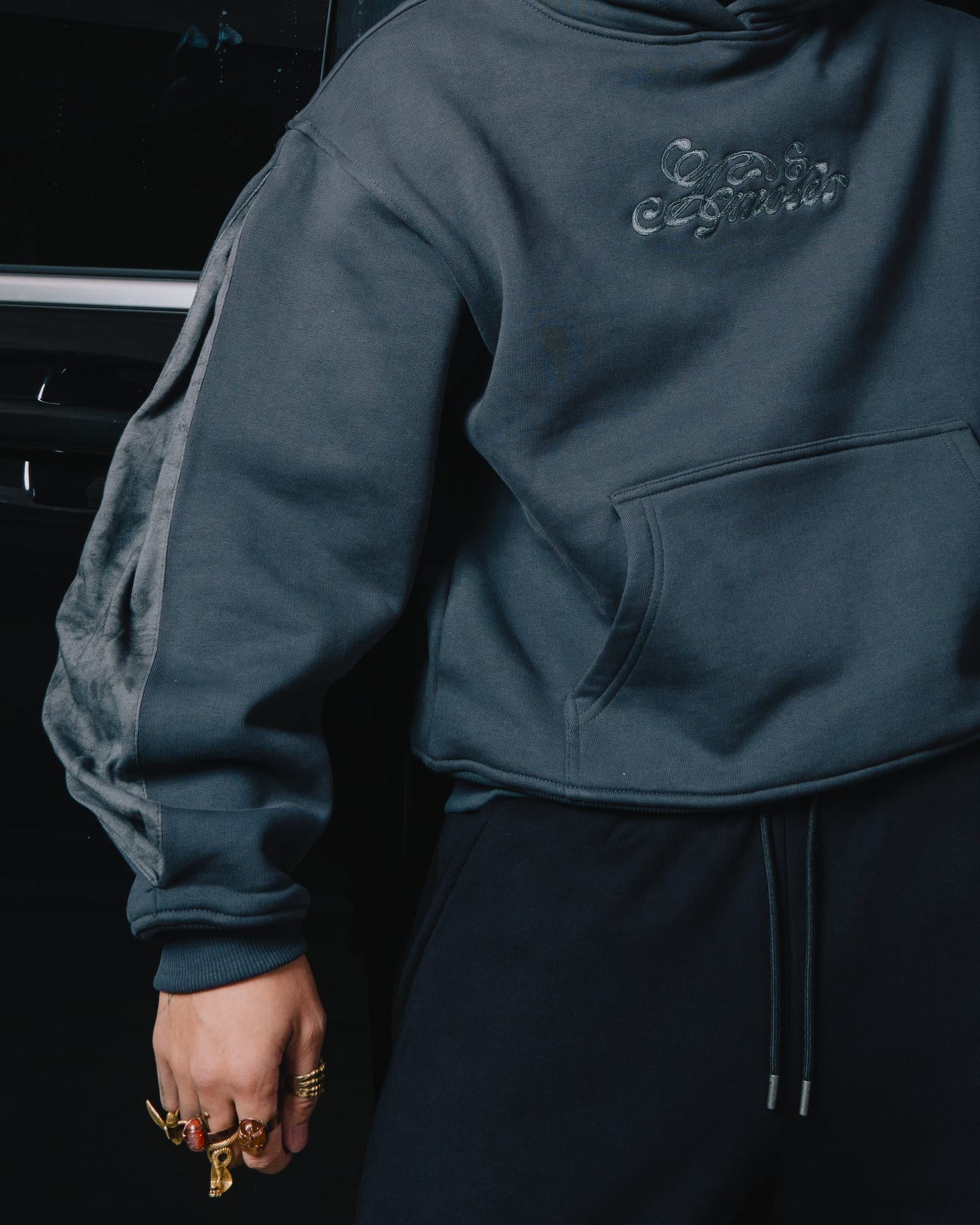 Pleated Hoodie