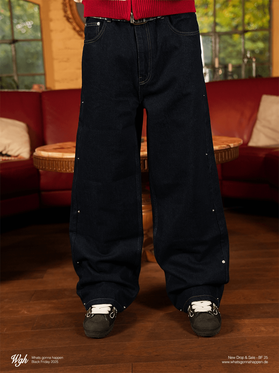 Rivet Raw Denim Pants