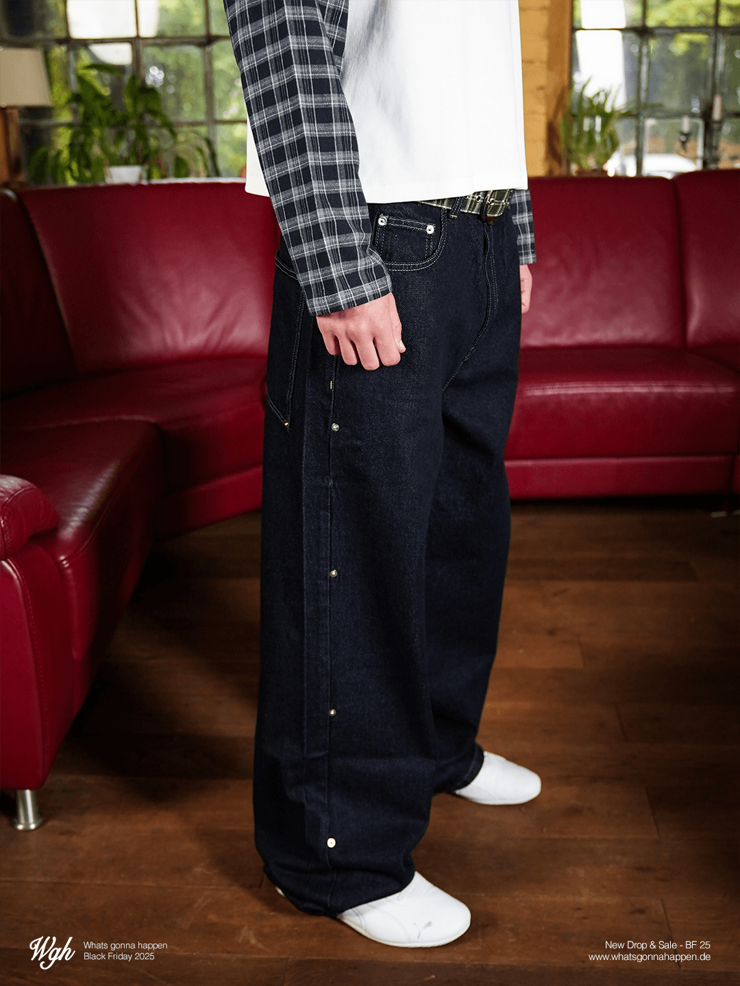 Rivet Raw Denim Pants