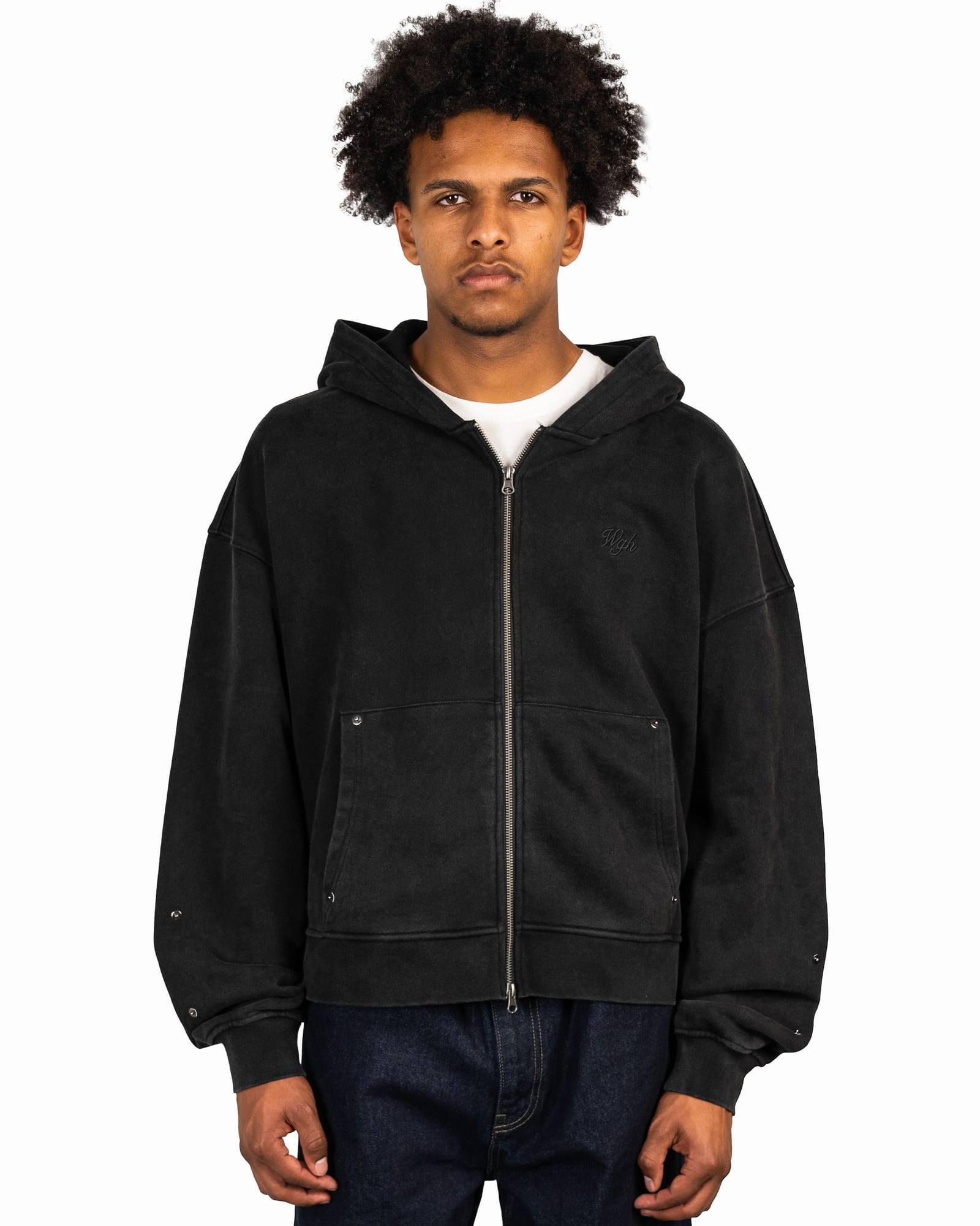 Rivet Zip-Hoodie