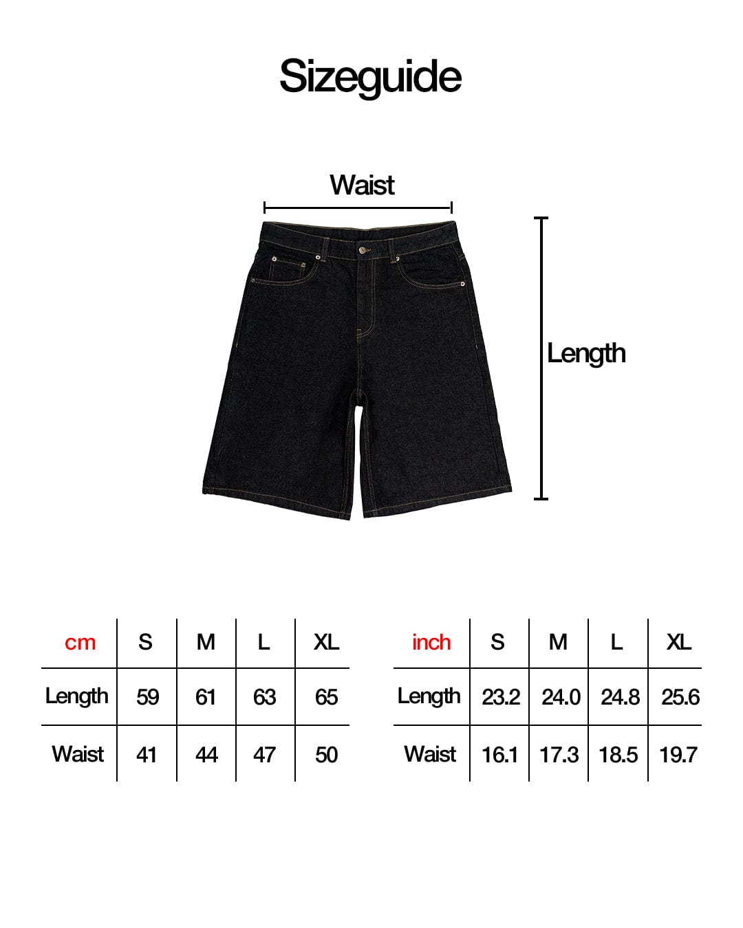 Raw Denim Shorts