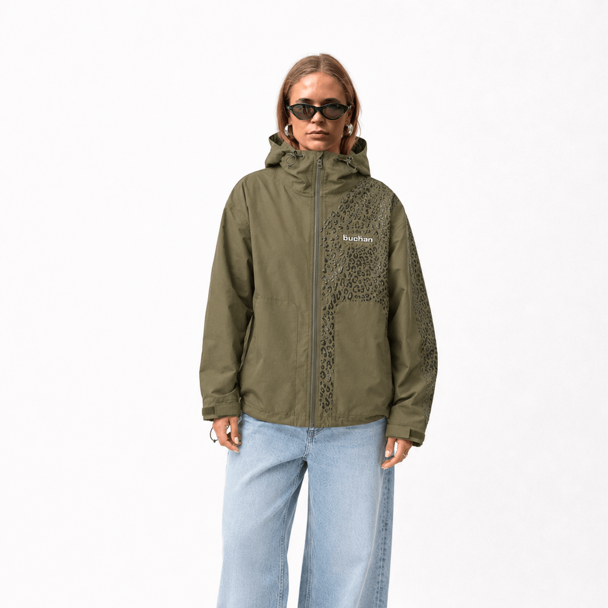 Water Reactive Cheetah Rain Jacket
