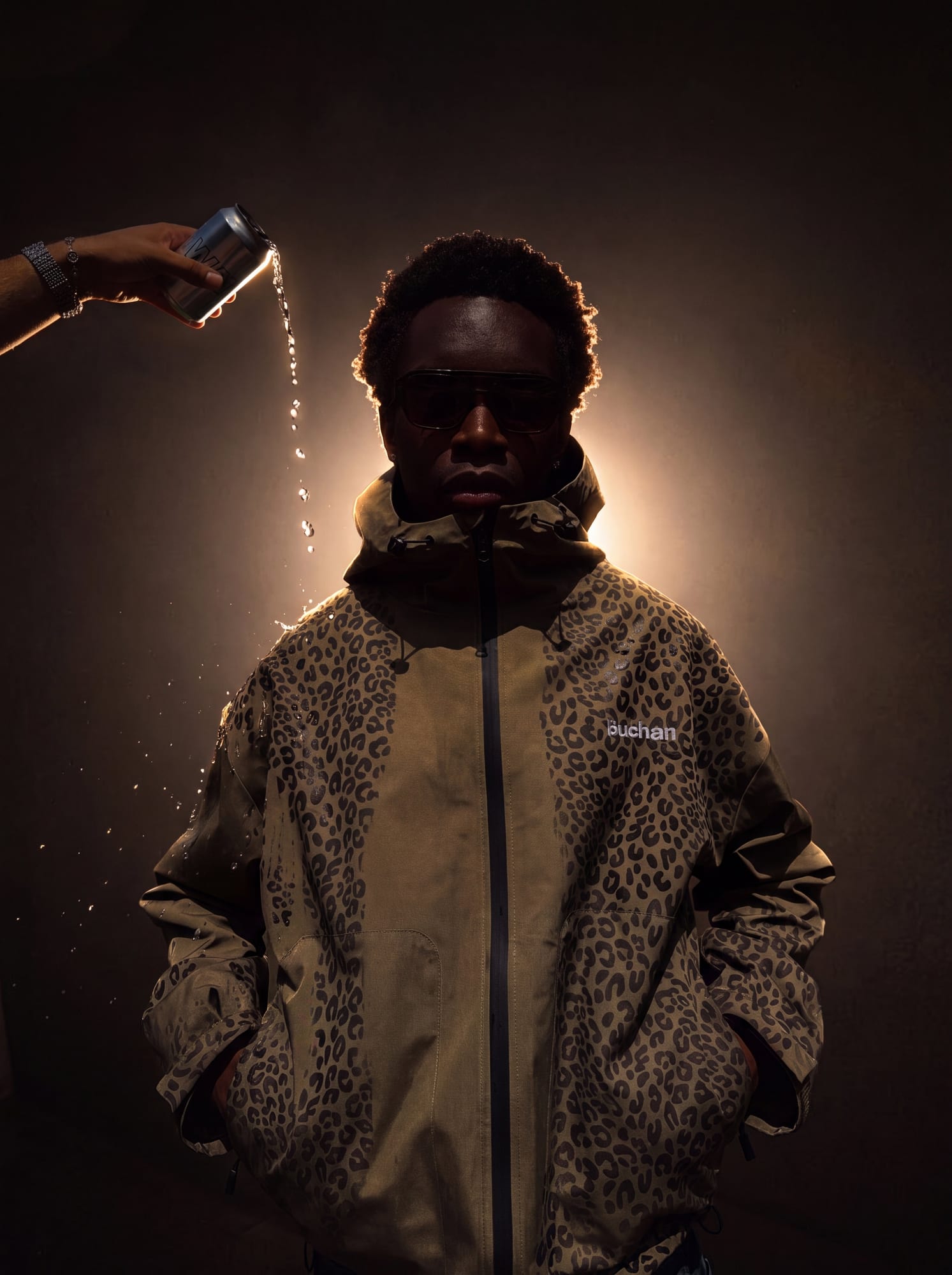 Water Reactive Cheetah Rain Jacket