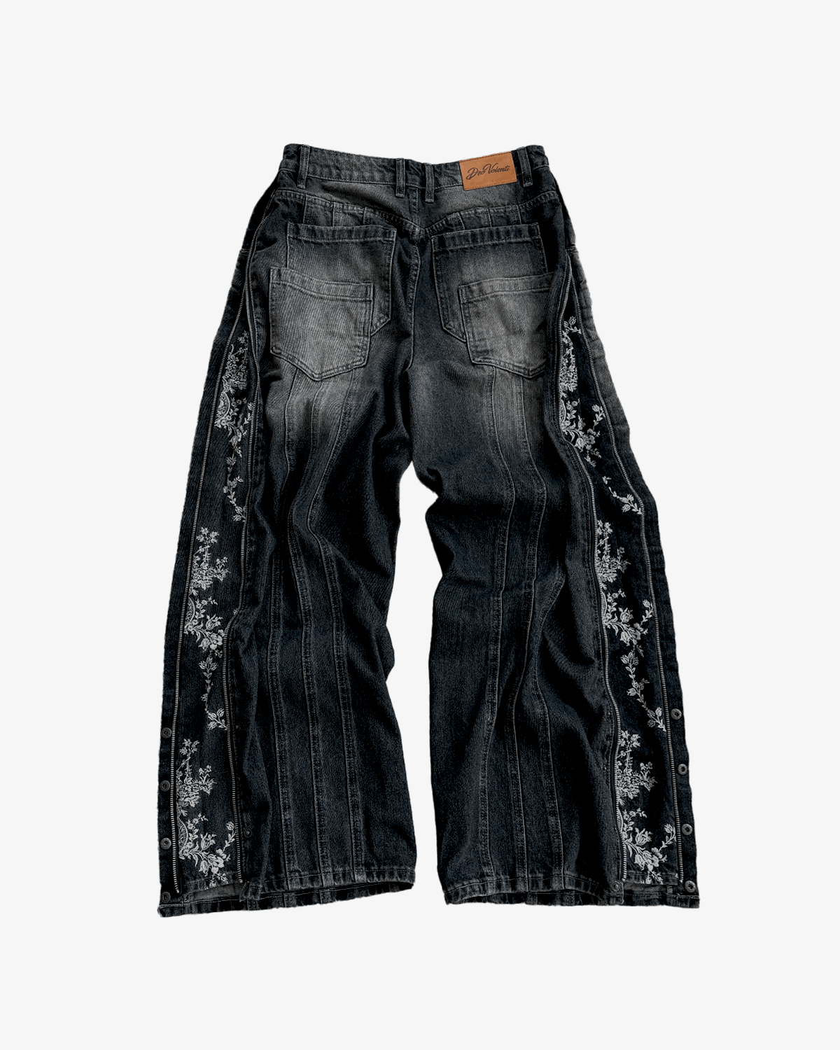 Floral Zip Jeans