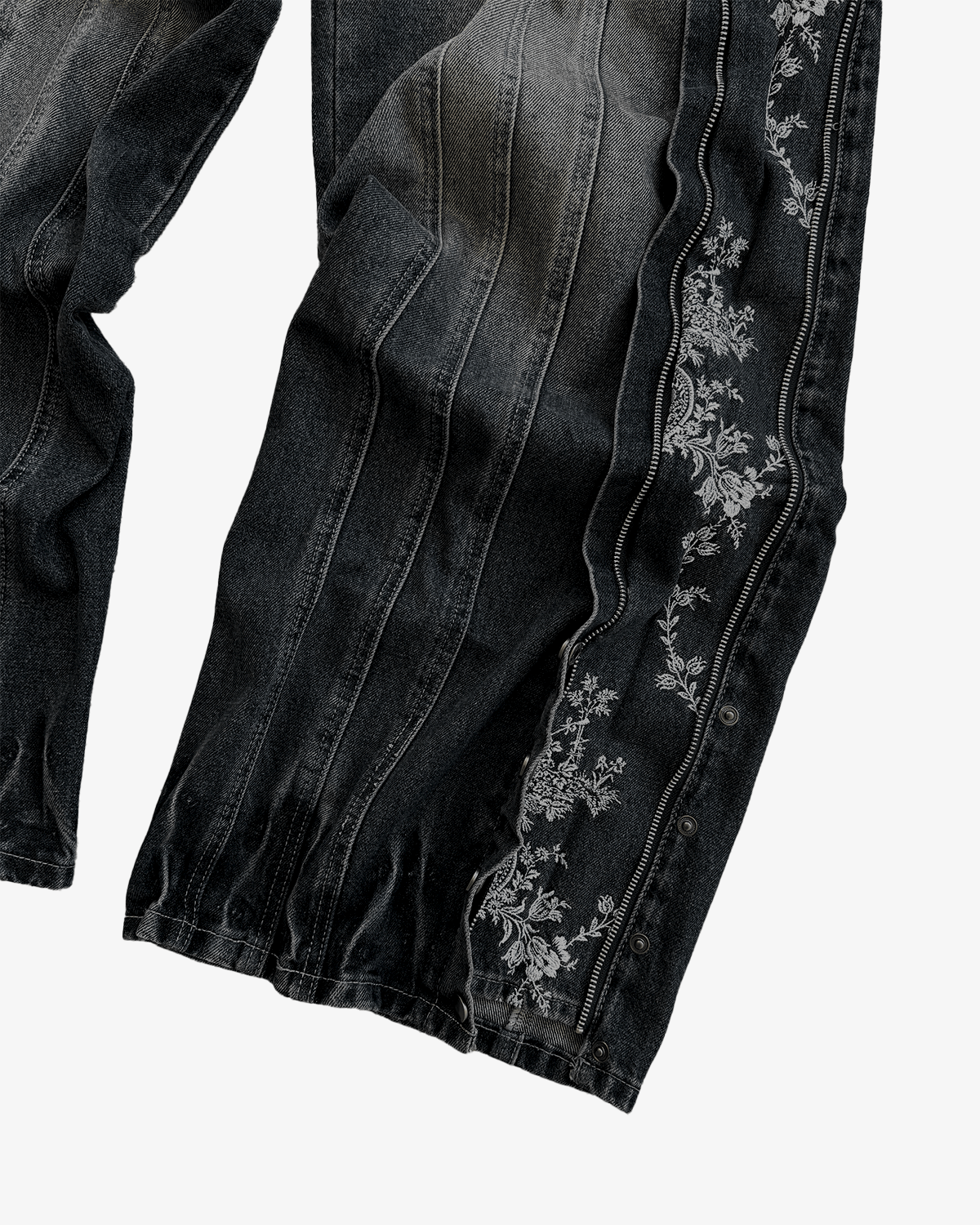 Floral Zip Jeans
