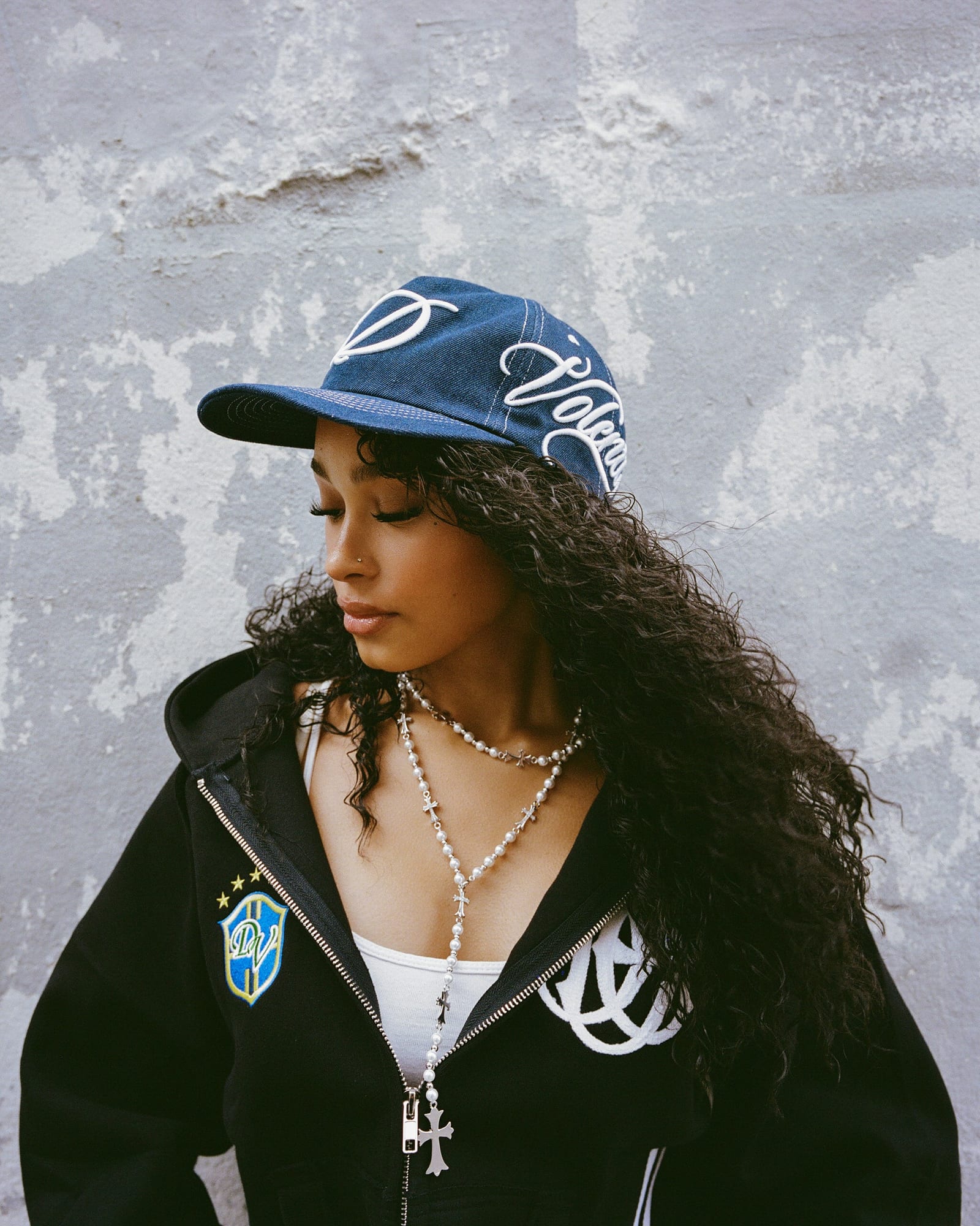 Embroidered Denim Hat