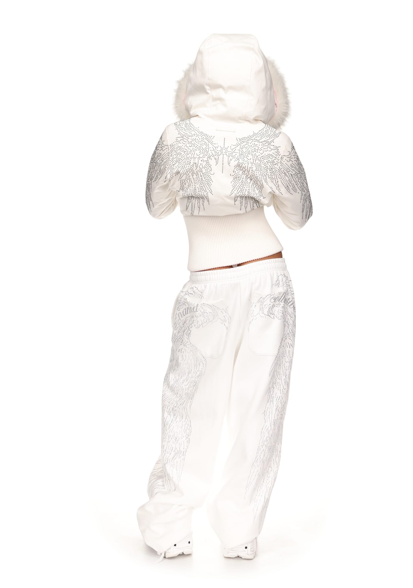 Fallen Faux Fur Reversible Rib Puffer Jacket