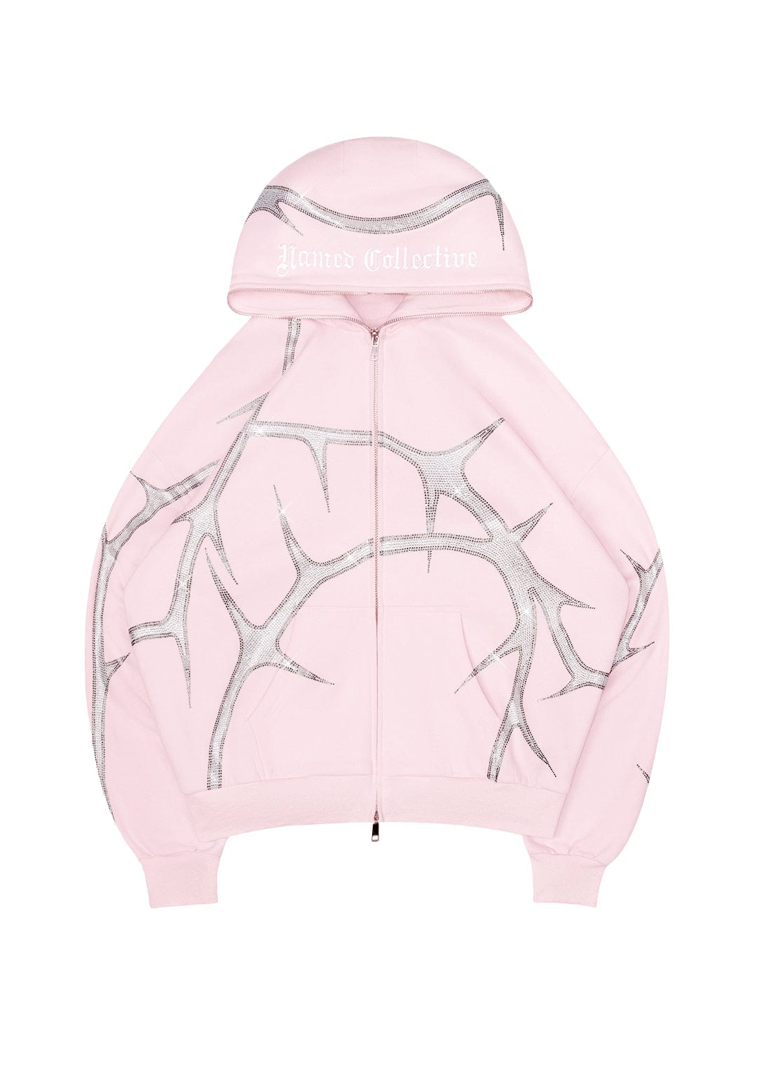 THORN RHINESTONE ZIP HOODIE