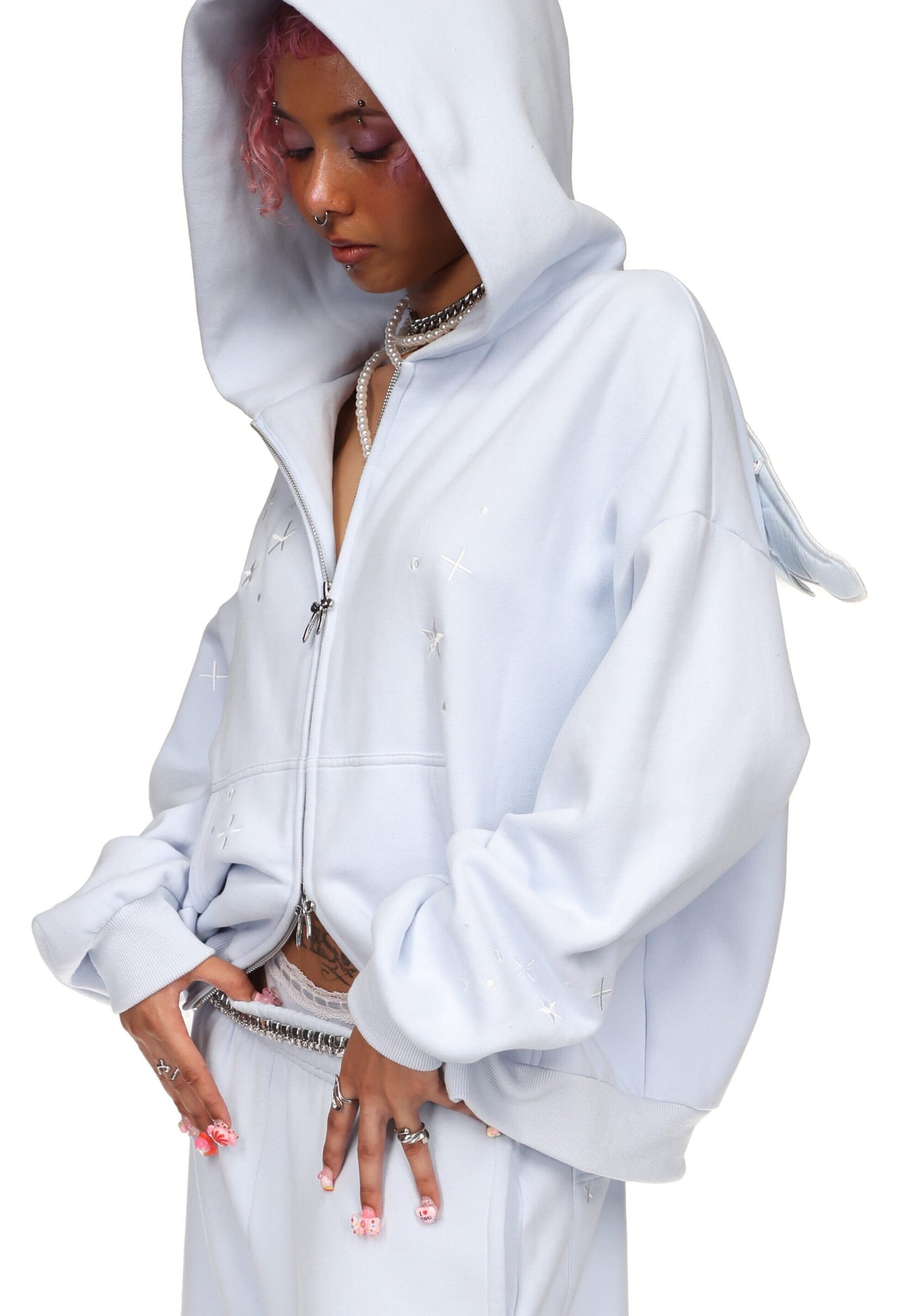 STITCH WINGS ZIP HOODIE (DETACHABLE WINGS)