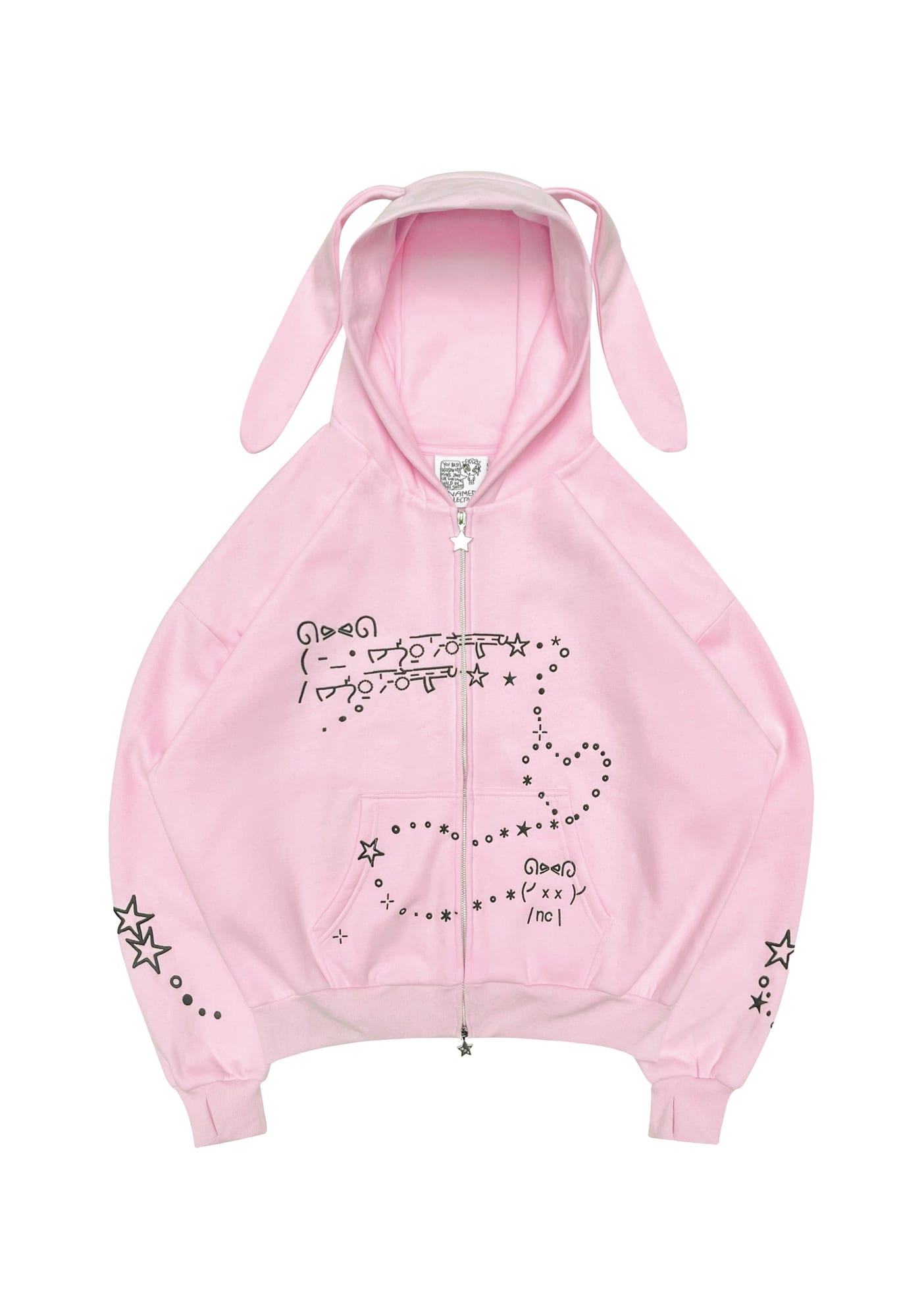 MALFUNCTION BUNNY ZIP HOODIE (DETACHABLE EARS)
