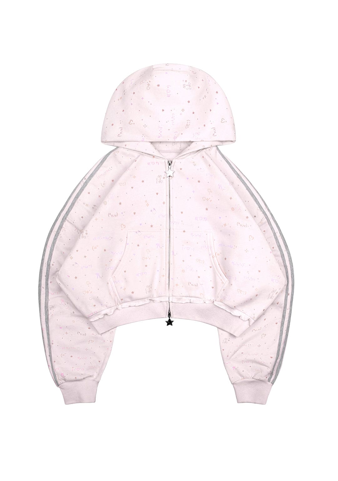 MALFUNCTION Sporty Crop Zip Hoodie