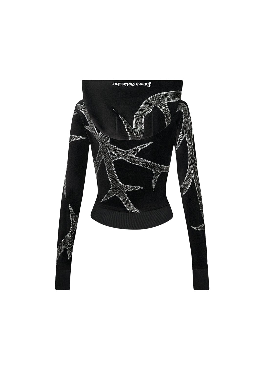 Thorn Rhinestone Velour Hoodie
