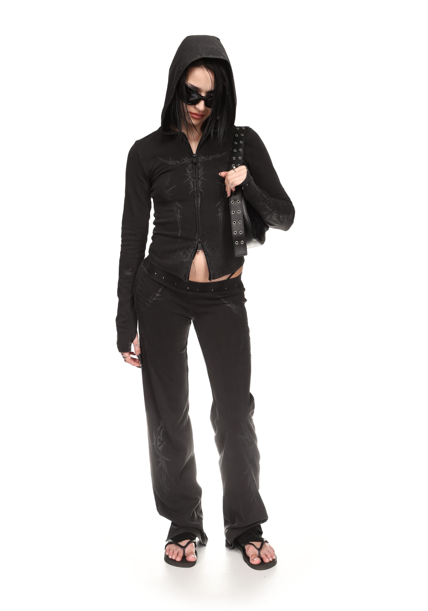 CURSE SCULPT STRETCH ZIP HOODIE