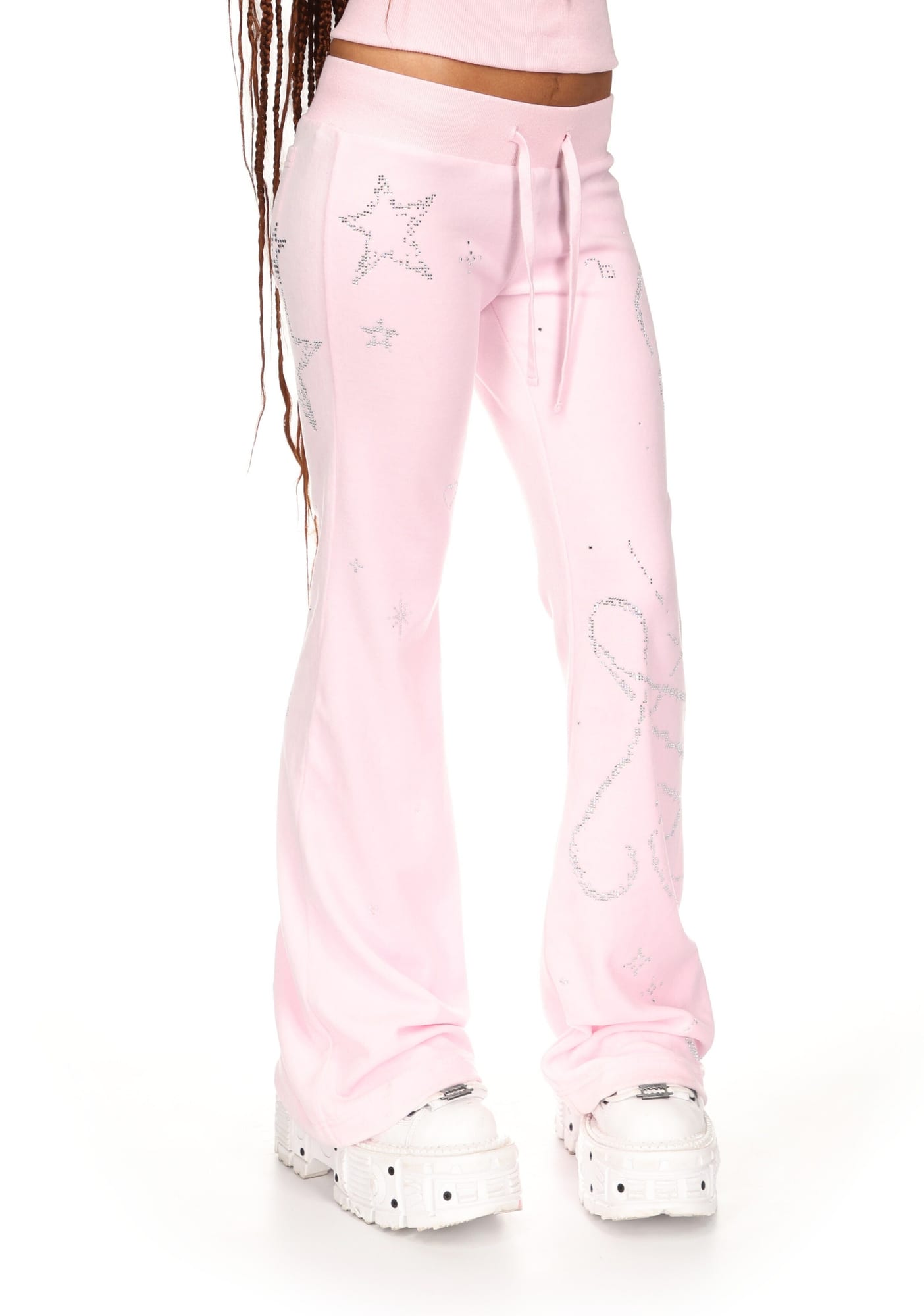 DREAMER RHINESTONE VELOUR SWEATPANTS