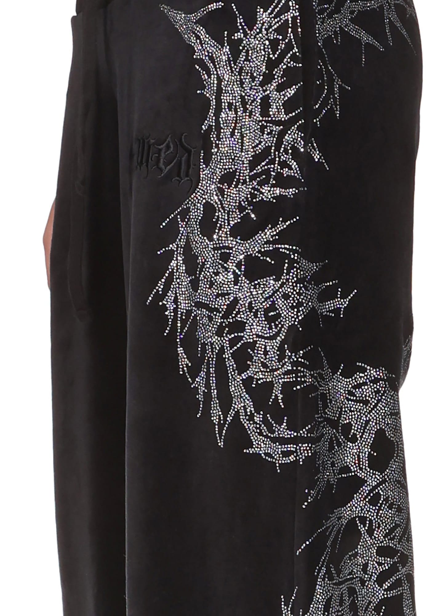 CURSE Rhinestone Velour Sweatpants