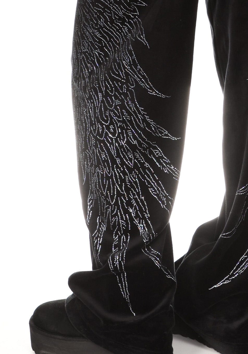 Fallen Rhinestone Velour Sweatpants