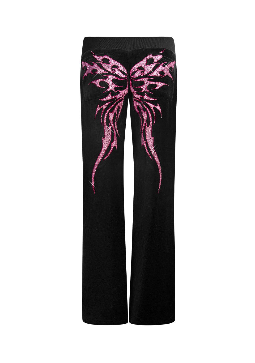 IDOL Rhinestone Velour Sweatpants