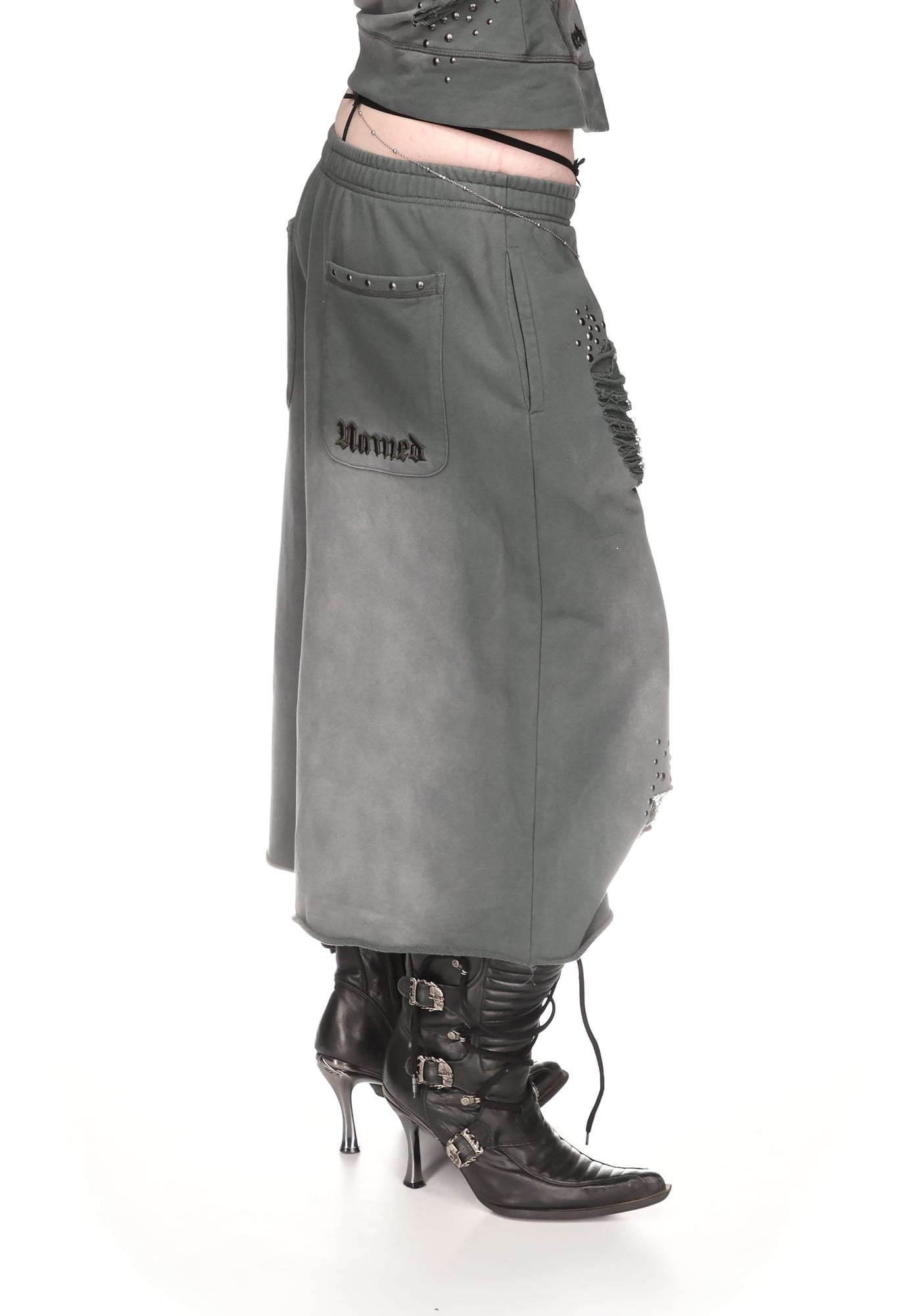 Shadow Studded Oversized Sweatshorts
