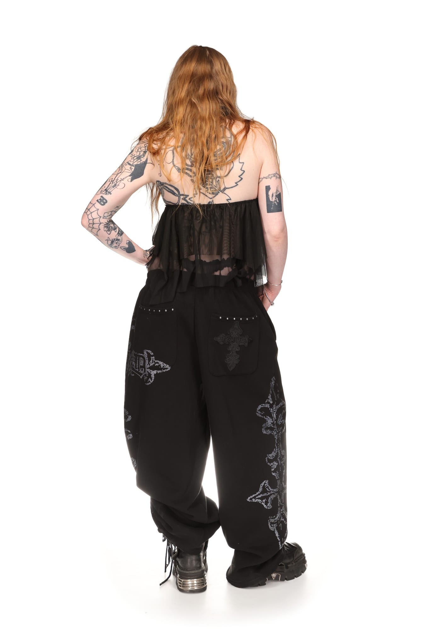 LOVEBITE Sheer Mesh Halterneck Cami Top