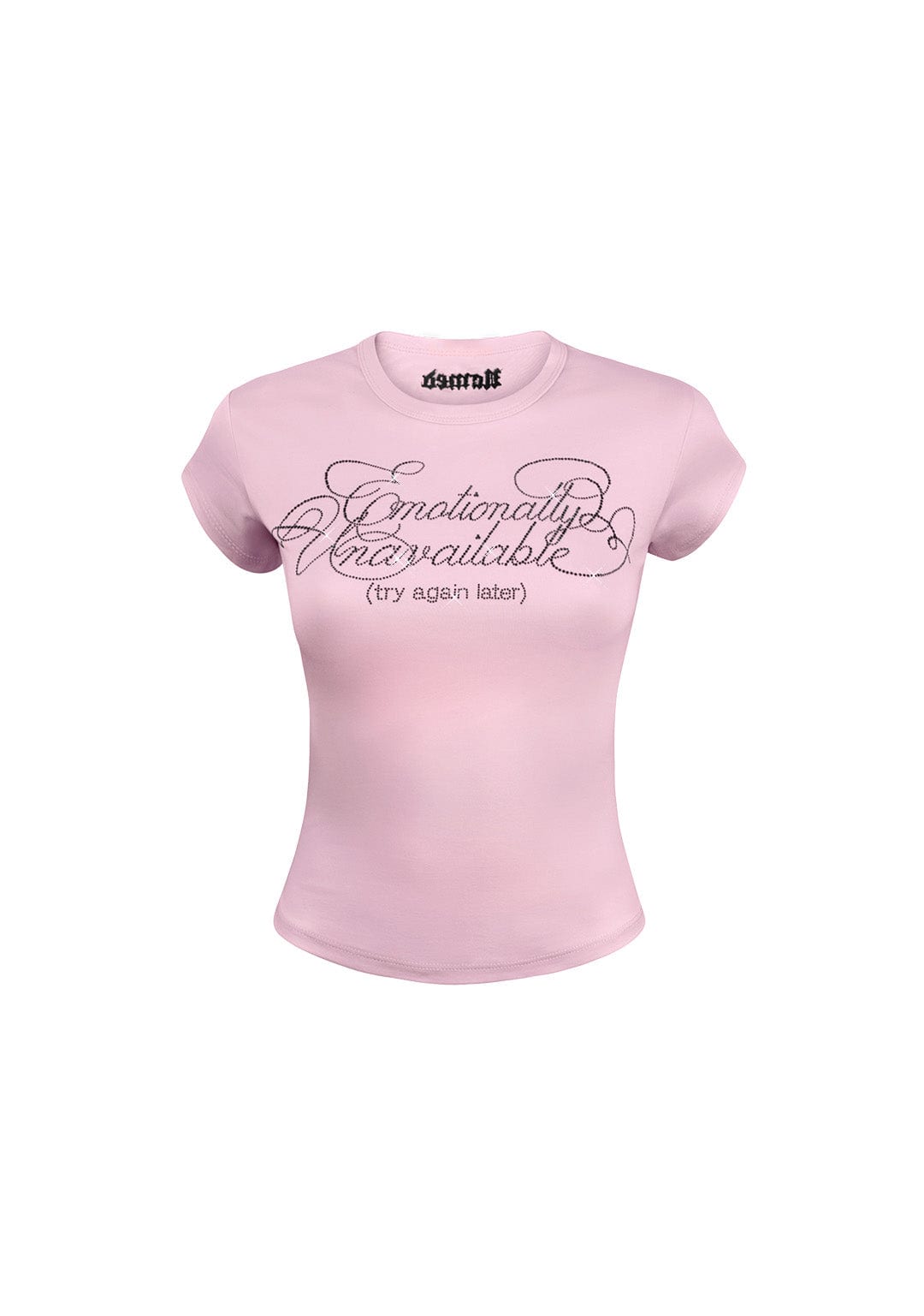 TRY AGAIN L8R RHINESTONE BABY TEE