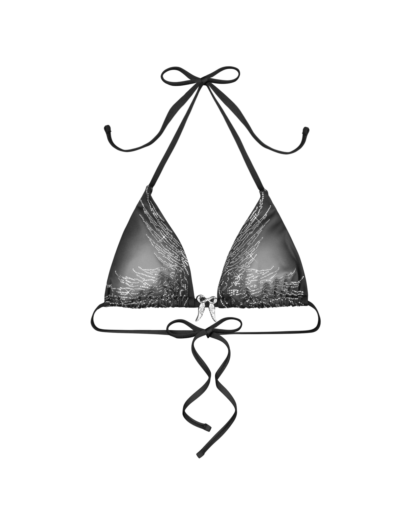 FALLEN Rhinestone Triangle Bikini Top