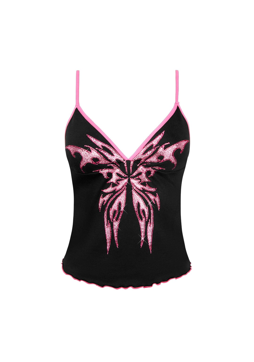 IDOL RHINESTONE FITTED CAMI TOP