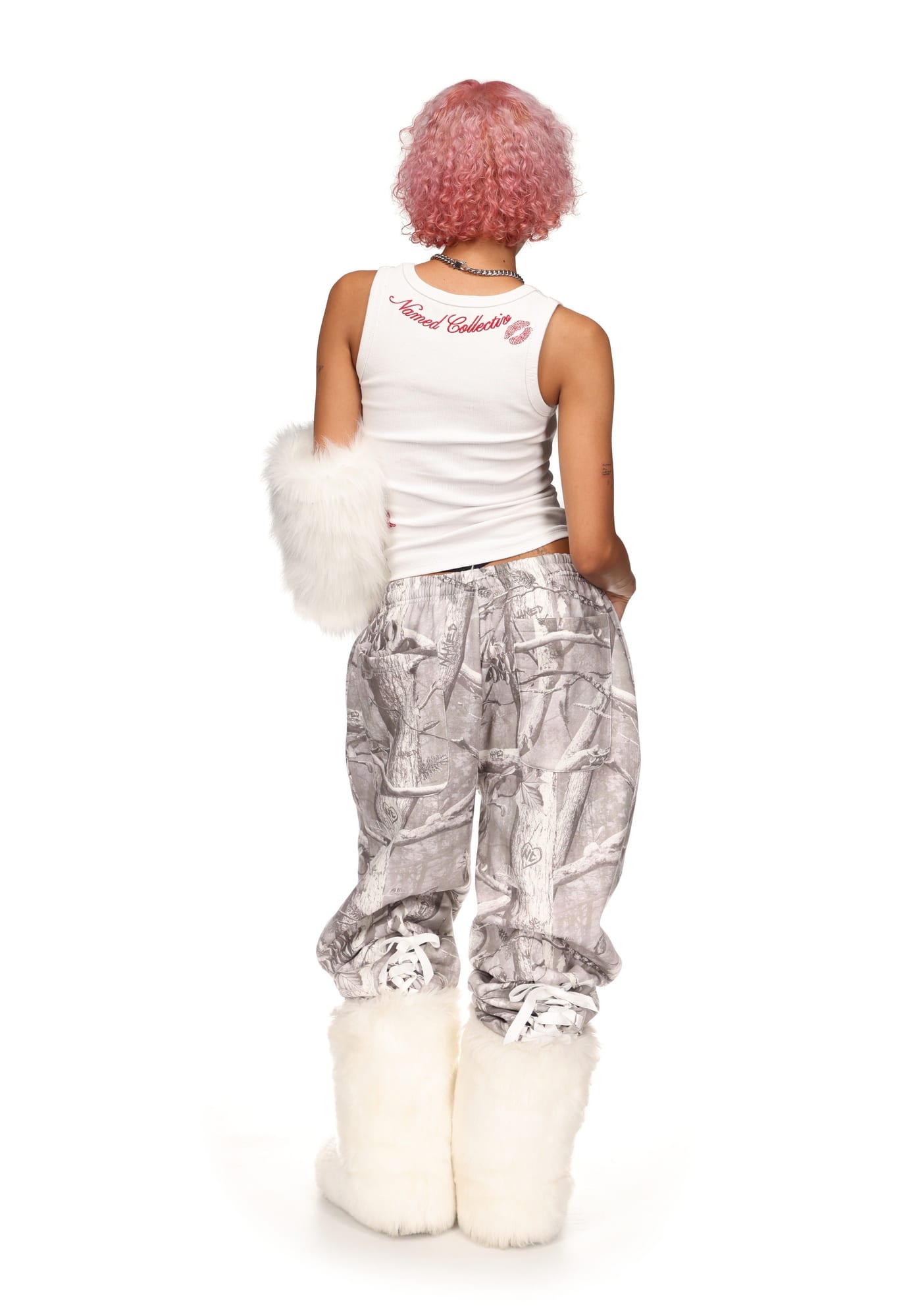 KISSES RHINESTONE RIBBED TANK