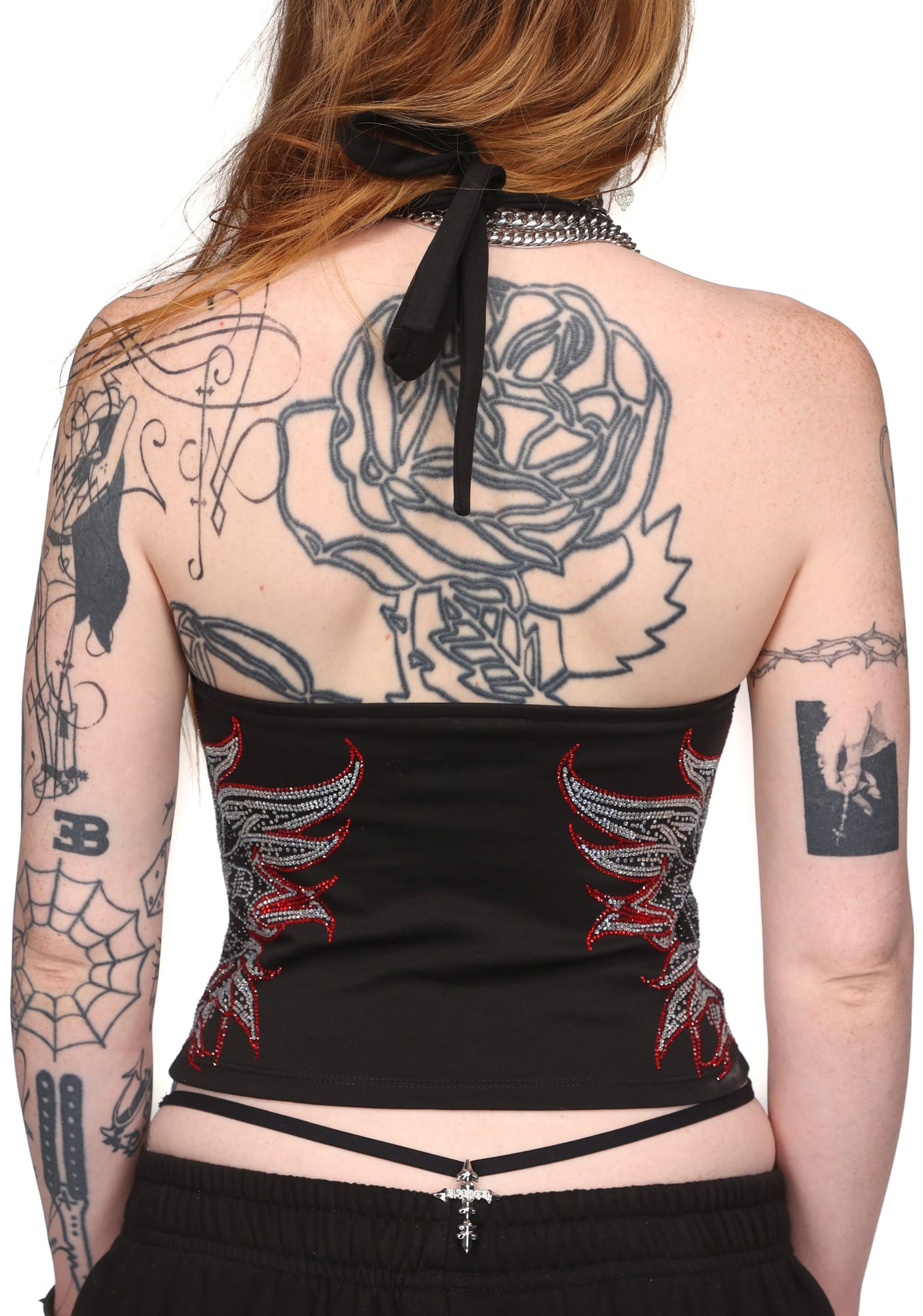 DUSK Rhinestone Halterneck Top