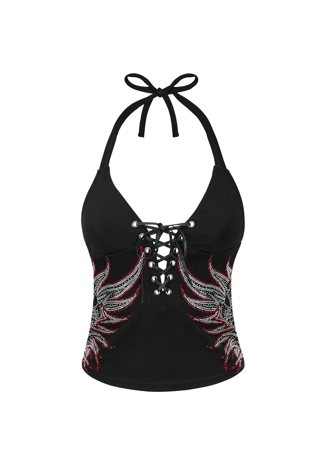 DUSK Rhinestone Halterneck Top
