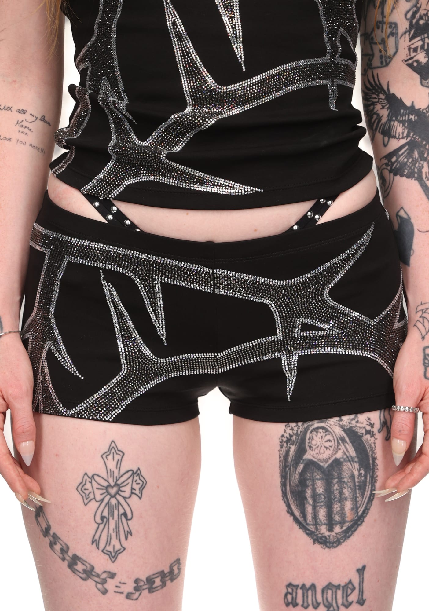 THORN Rhinestone Hotpants