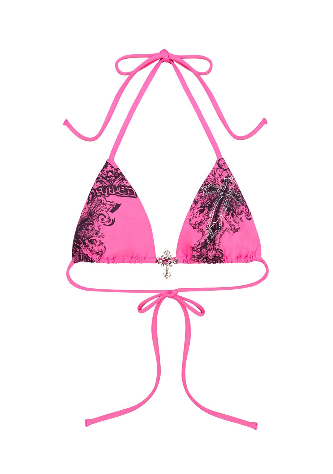 Vice Rhinestone Triangle Bikini Top