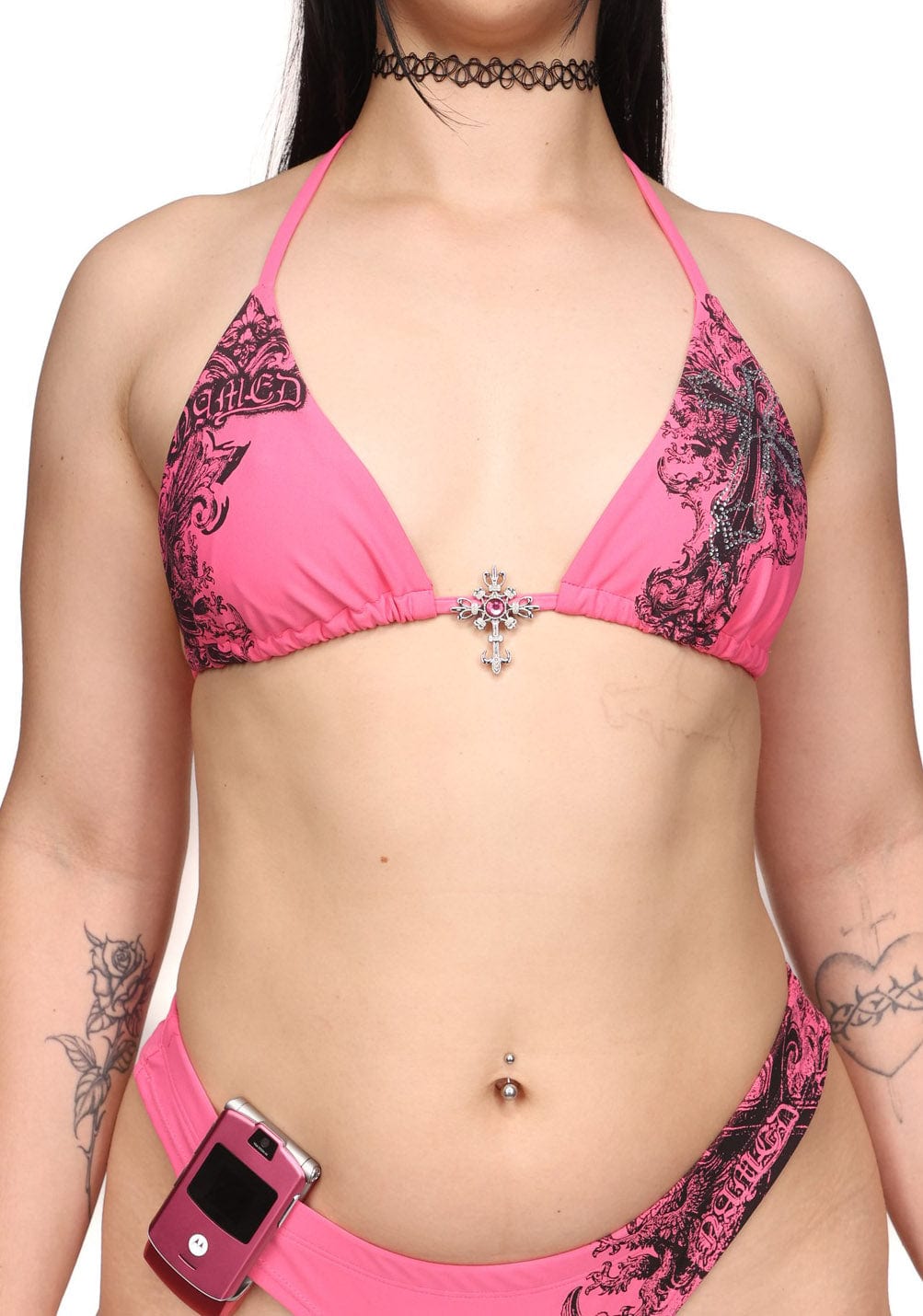 VICE Rhinestone Brazilian Bikini Bottoms