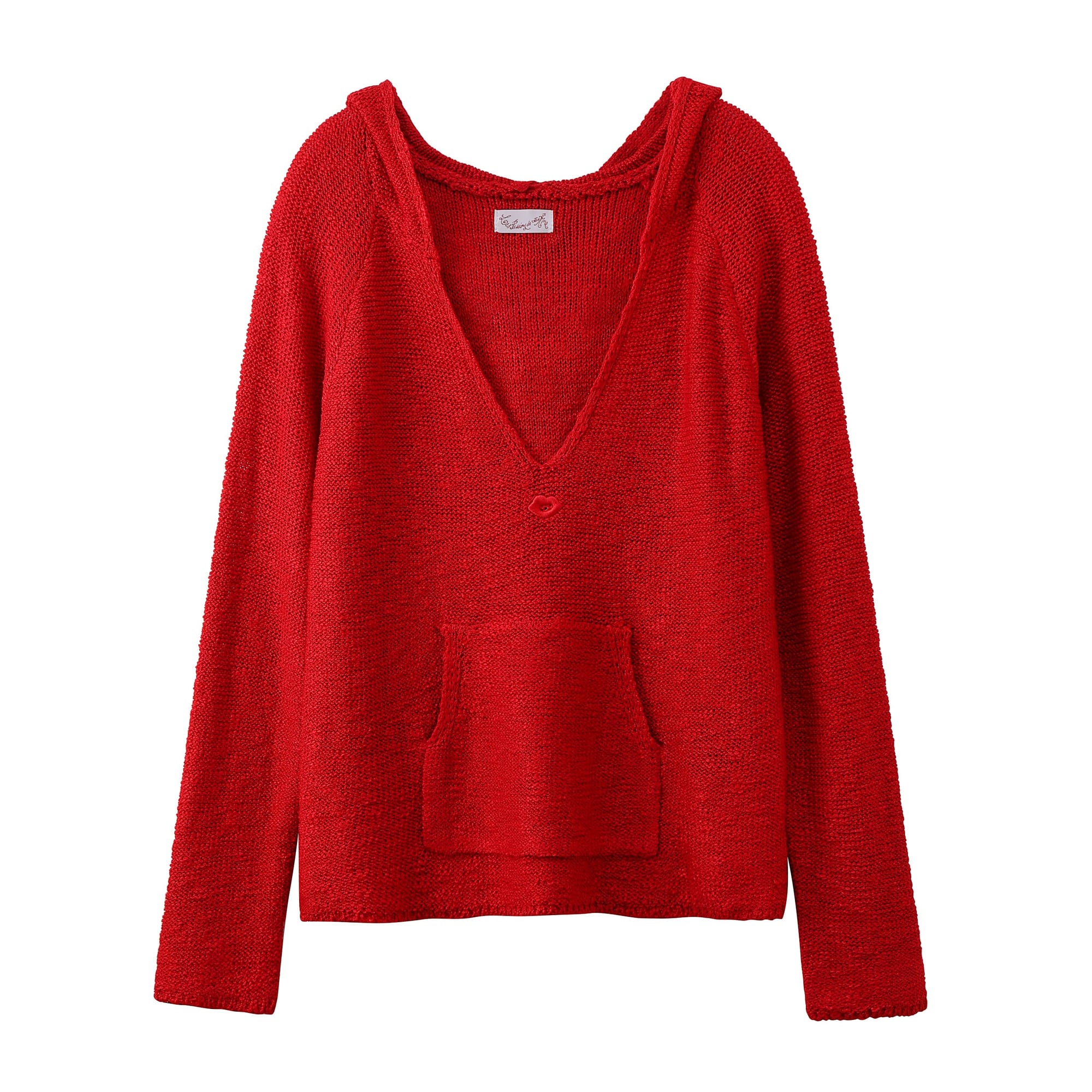 Knitted hoodie « Le Coquelicot »