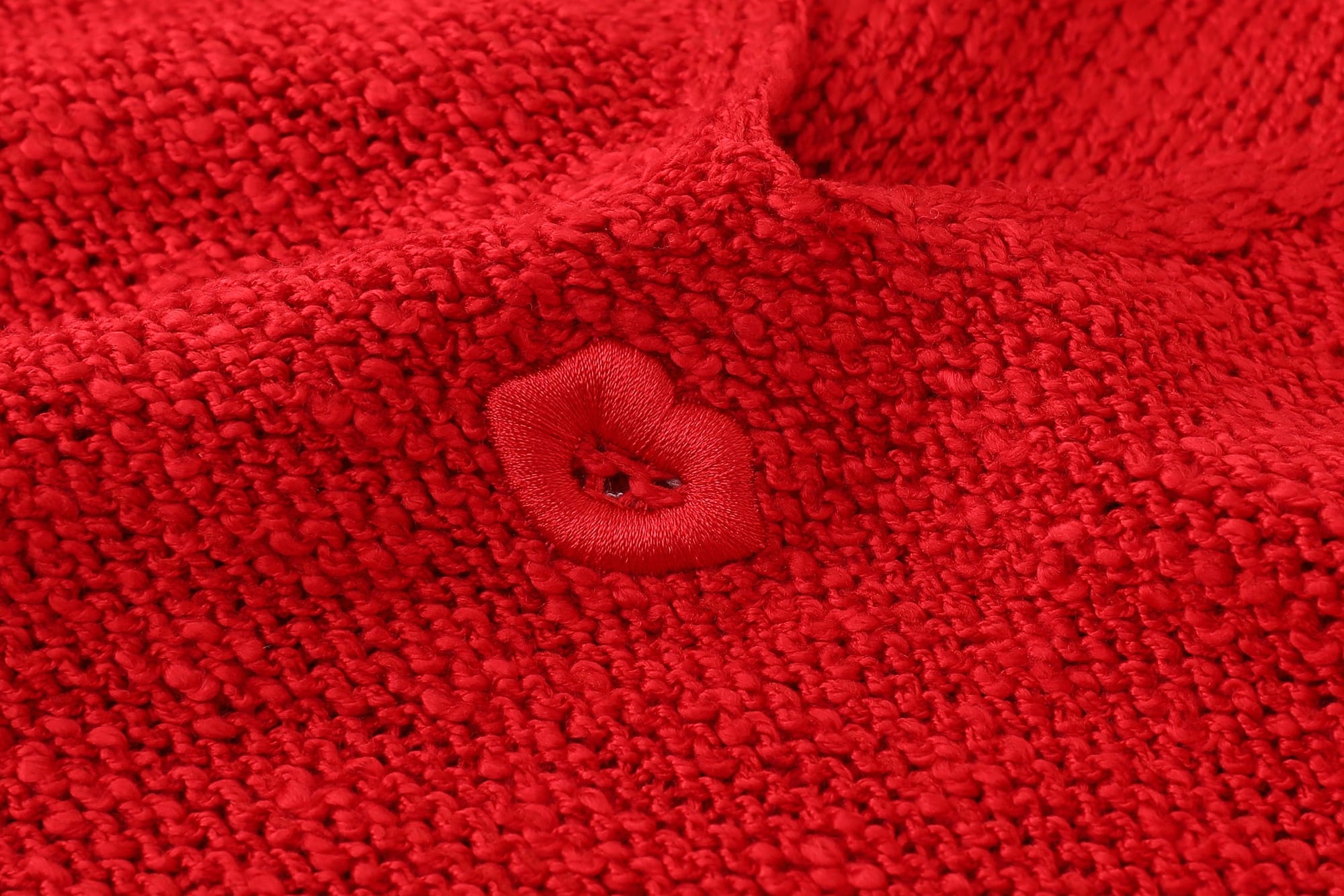 Knitted hoodie « Le Coquelicot »