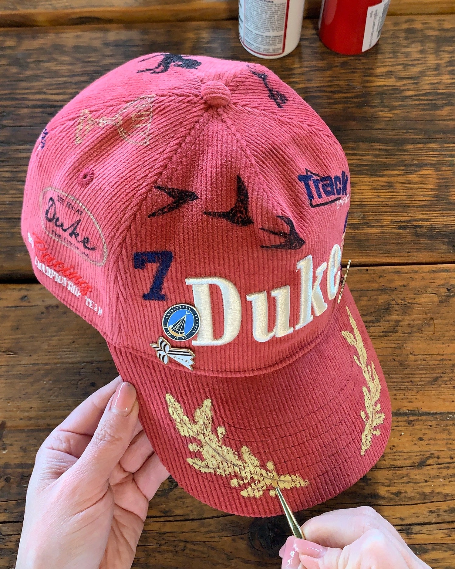 Hand-Painted DR4 Corduroy Cap