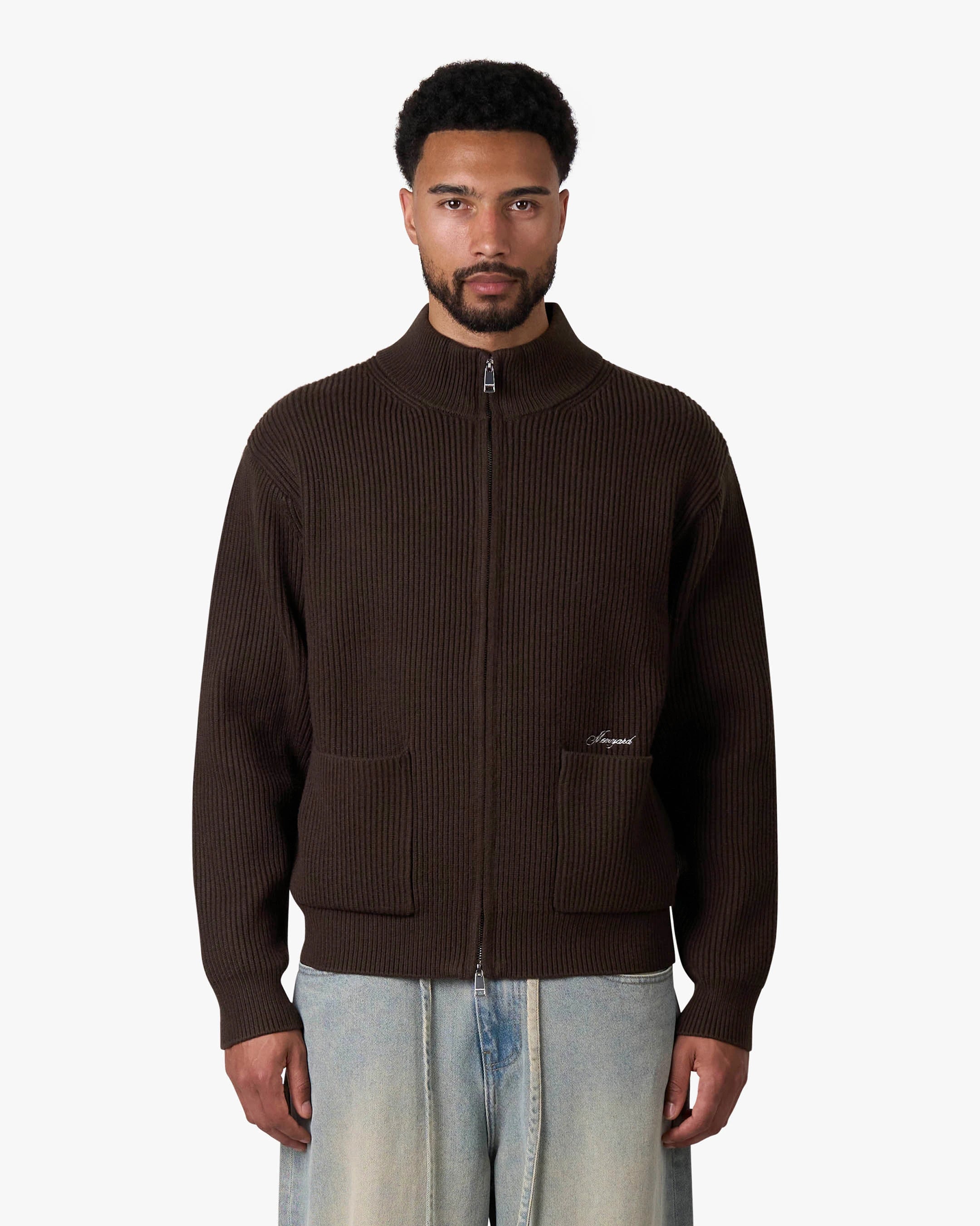Giacca Heavy Knitted Zip-Up Cardigan