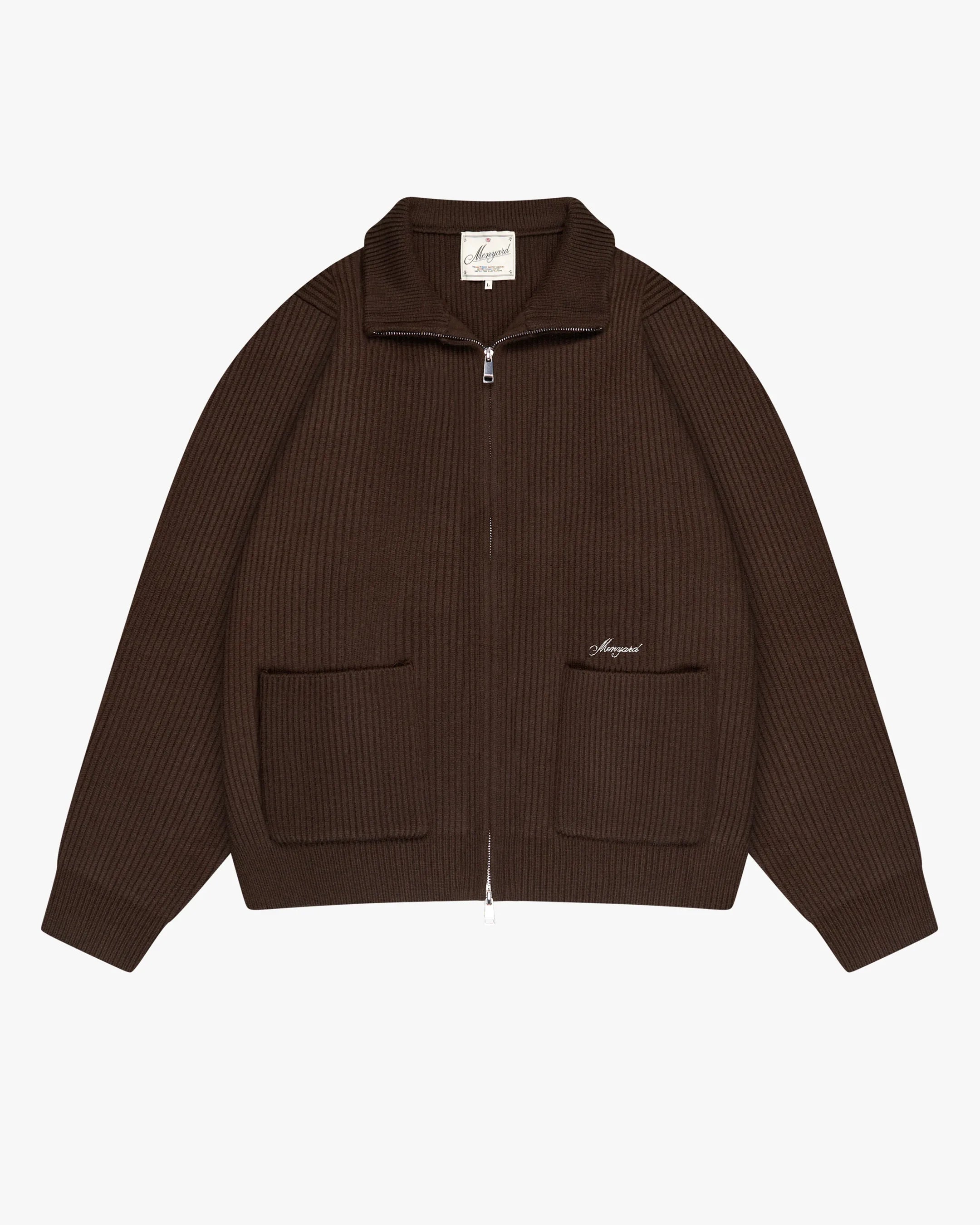 Giacca Heavy Knitted Zip-Up Cardigan