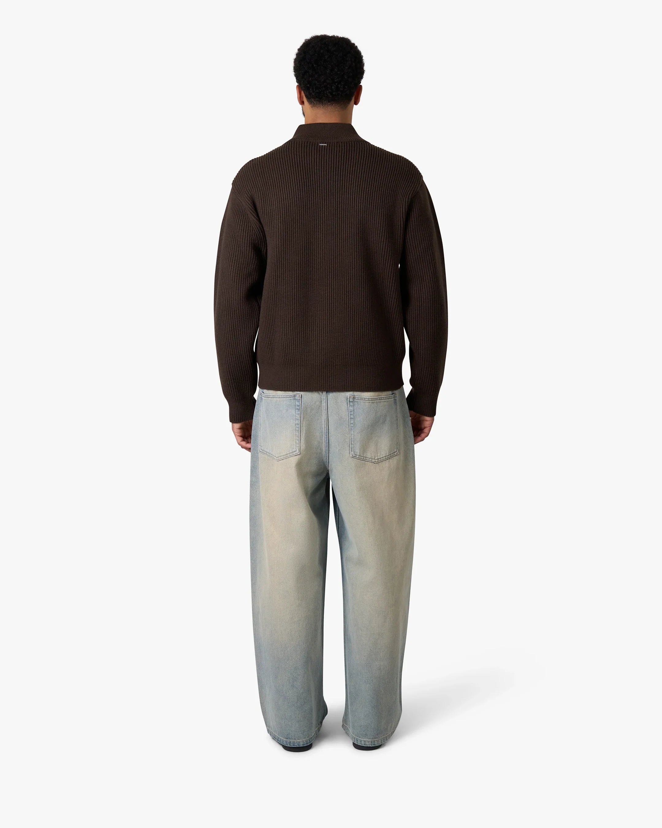 Giacca Heavy Knitted Zip-Up Cardigan