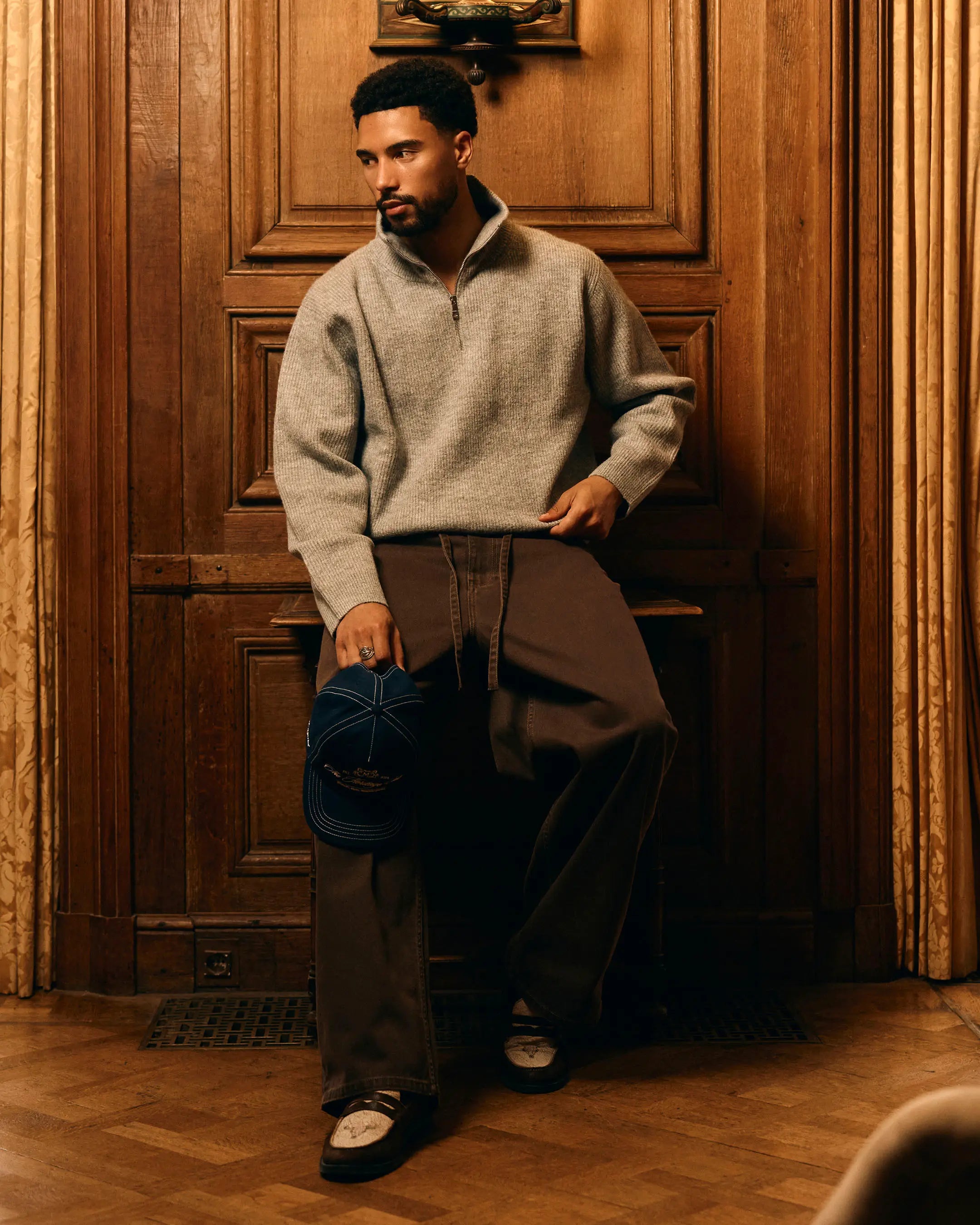Sontuso Knitted Half-Zip Sweater